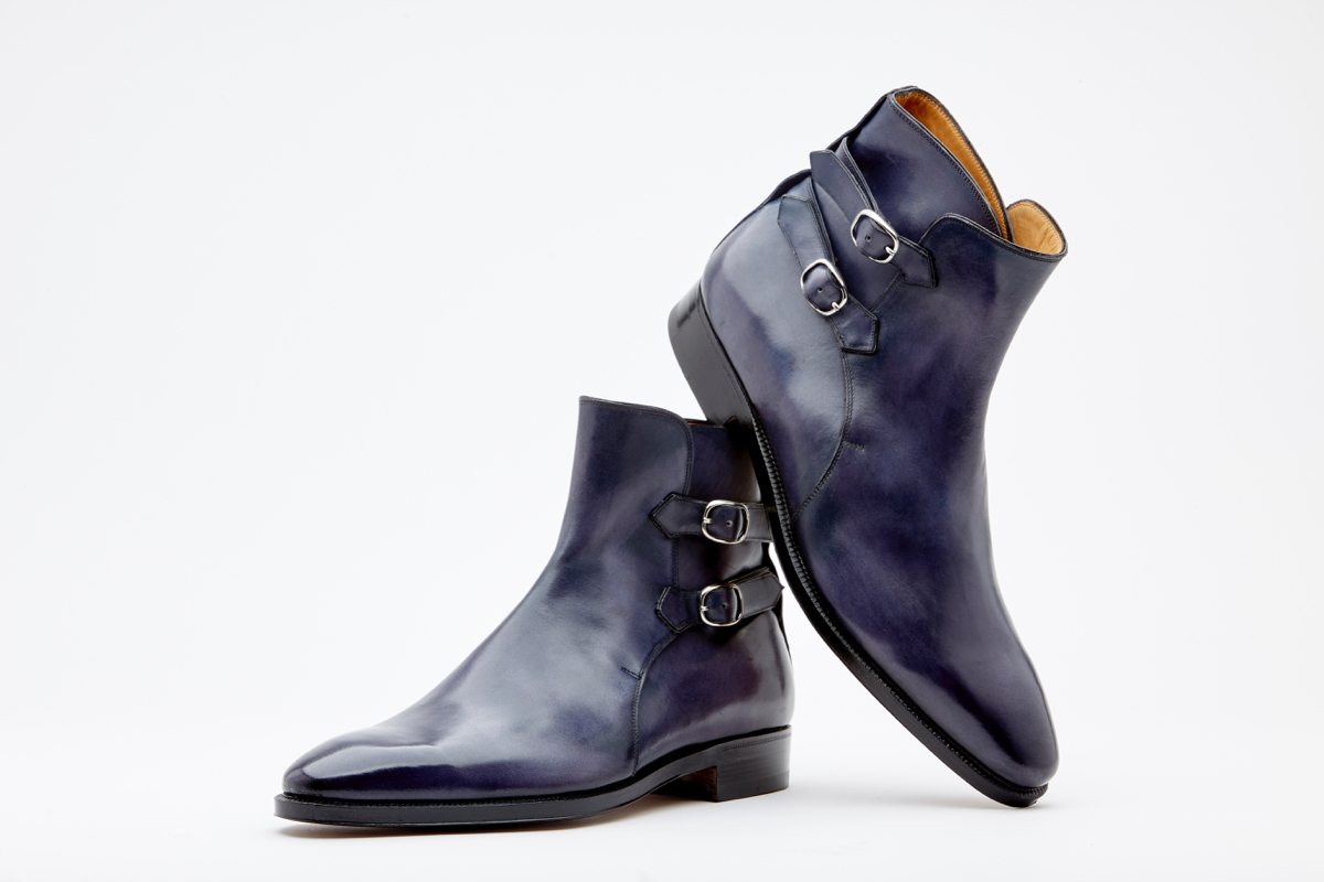 ENZO BONAFE(エンツォボナフェ) ART.3995 Double strap boot Du Puy Vitello デュプイ社ボックスカーフ ダブルストラップブーツ NERO (ブラック) made in italy (イタリア製) 2019 春夏 enzobonafe 愛知 名古屋 Alto e Diritto アルト エ デリット alto e diritto アルトエデリット 5,5.5,6,6.5,7,7.5,8,8.5,9,9.5