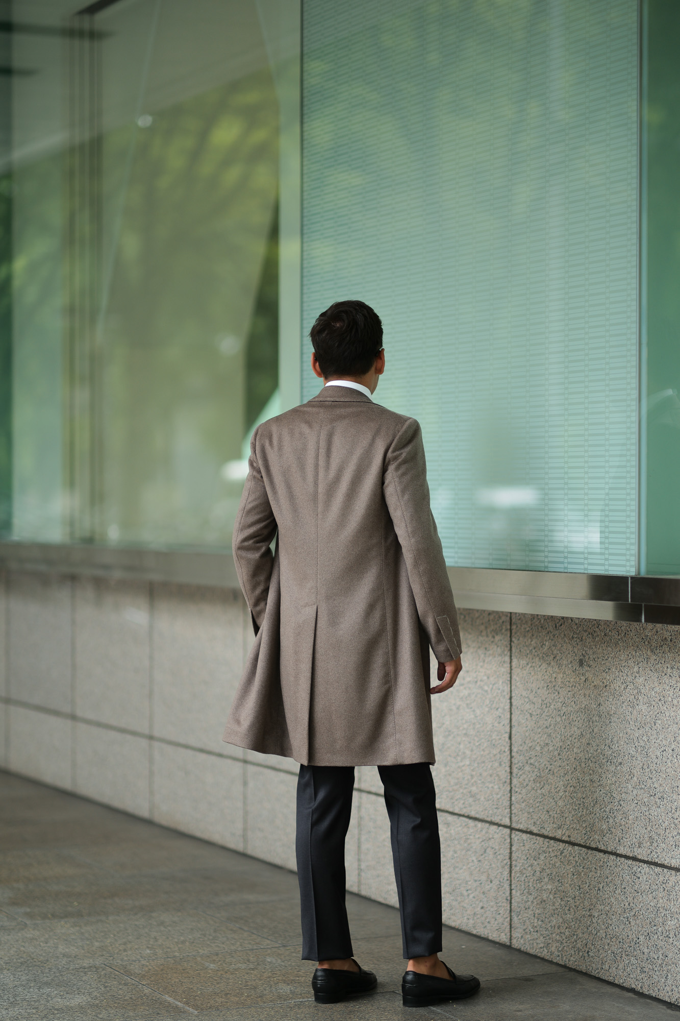 LARDINI (ラルディーニ) Cashmere Spolverino Chester coat (カシミヤ スポルベリーノ チェスターコート) カシミヤフラノ生地 シングル チェスターコート BEIGE (ベージュ・1) Made in italy (イタリア製) 2018 秋冬新作 lardini 愛知 名古屋 Alto e Diritto アルト エ デリット alto e diritto アルトエデリット