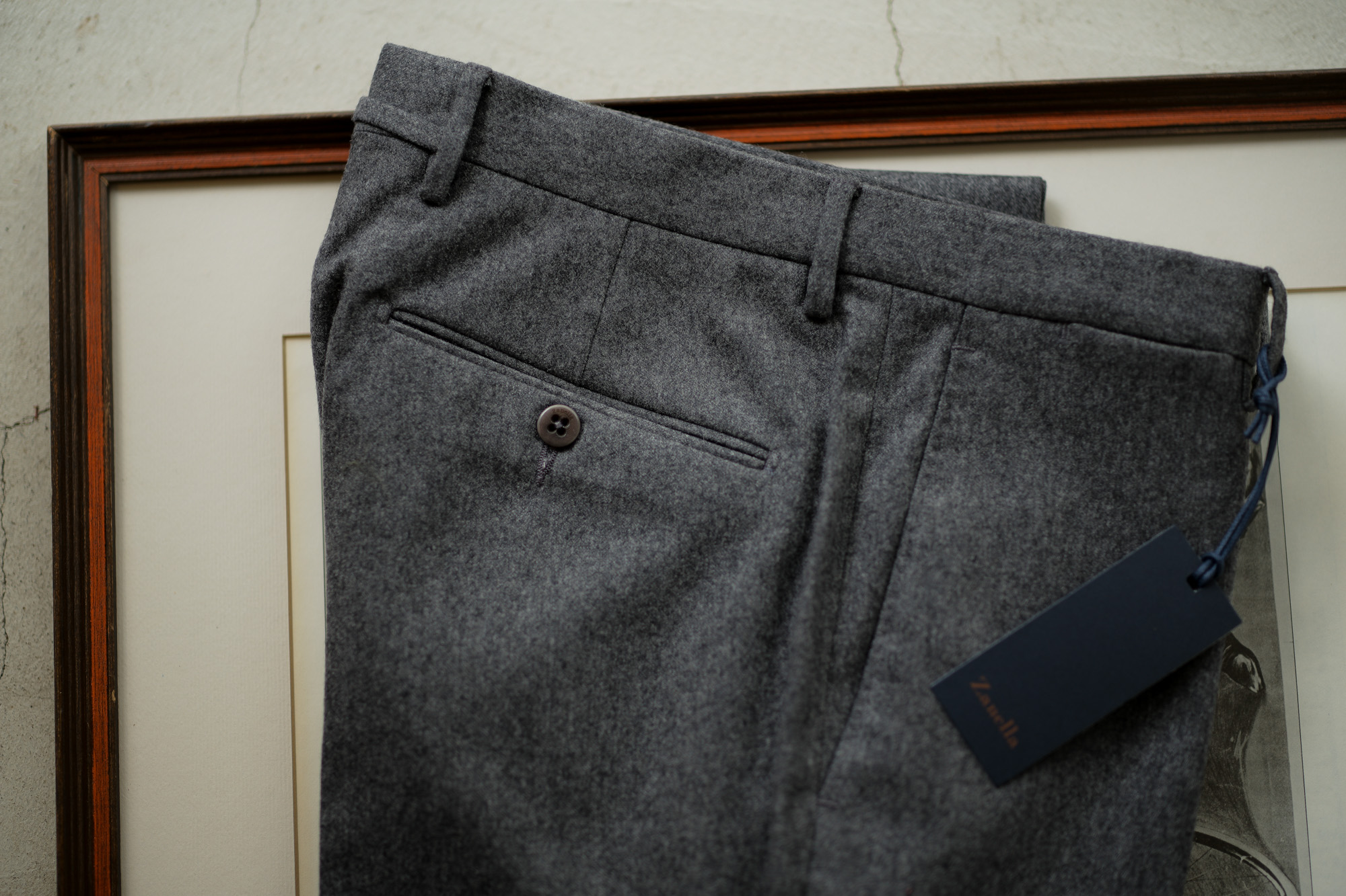 Zanella (ザネッラ) GAREY (ギャレー) SLIM FIT (スリムフィット) STRETCH SAXONY WOOL ストレッチ サキソニーウール スラックス GRAY (グレー・00030) Made in italy (イタリア製) 2018 秋冬新作 zanella 愛知 名古屋 Alto e Diritto アルト エ デリット alto e diritto アルトエデリット 42,44,46,48,50,52