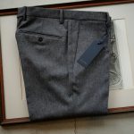 Zanella (ザネッラ) GREG (グレッグ) SLIM FIT (スリムフィット) STRETCH SAXONY WOOL ストレッチ サキソニーウール ワンプリーツ スラックス GRAY (グレー・00030) Made in italy (イタリア製) 2018 秋冬新作のイメージ