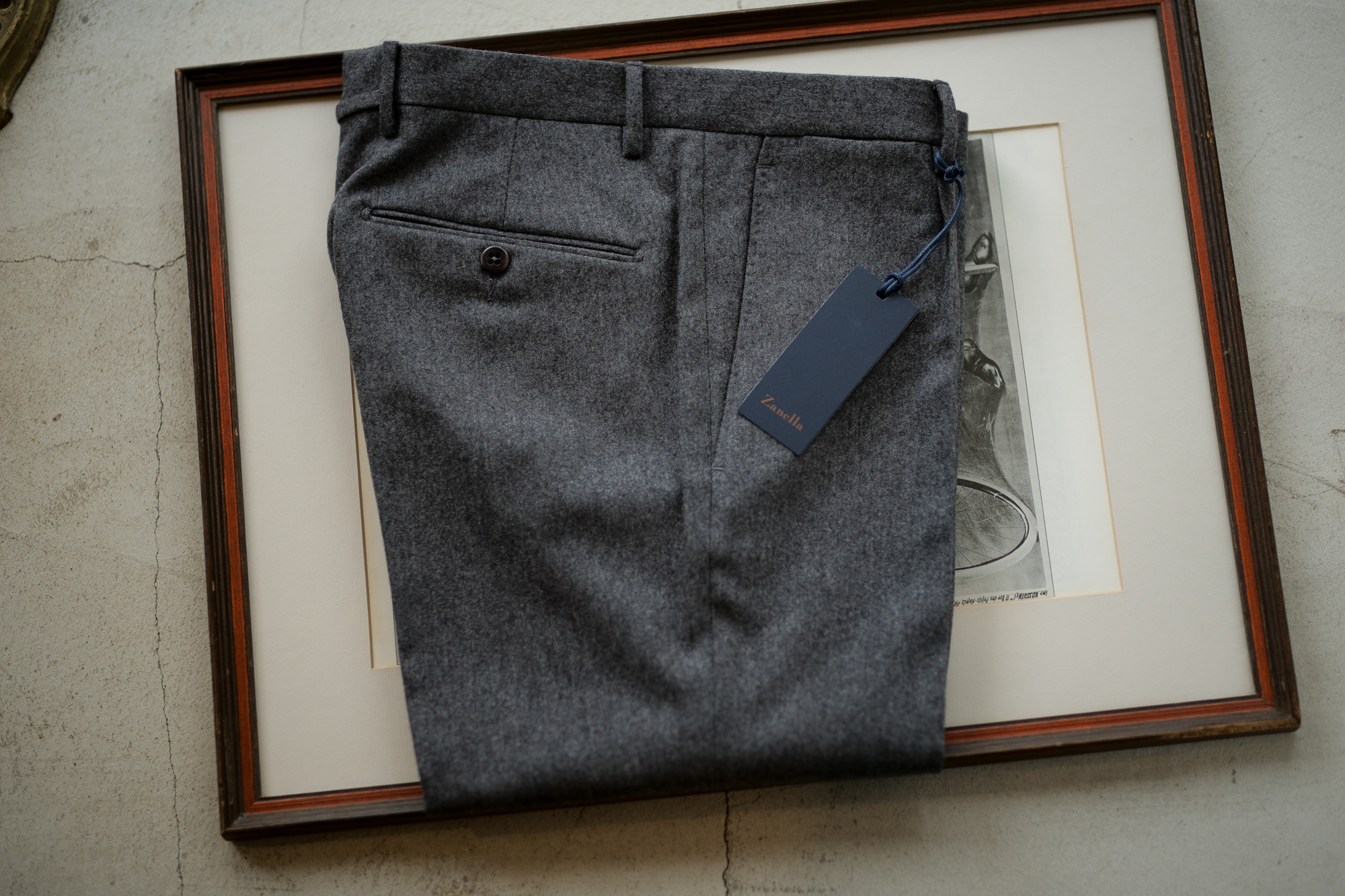 Zanella (ザネッラ) GREG (グレッグ) SLIM FIT (スリムフィット) STRETCH SAXONY WOOL ストレッチ サキソニーウール ワンプリーツ スラックス GRAY (グレー・00030) Made in italy (イタリア製) 2018 秋冬新作 zanella 愛知 名古屋 Alto e Diritto アルト エ デリット alto e diritto アルトエデリット 42,44,46,48,50,52