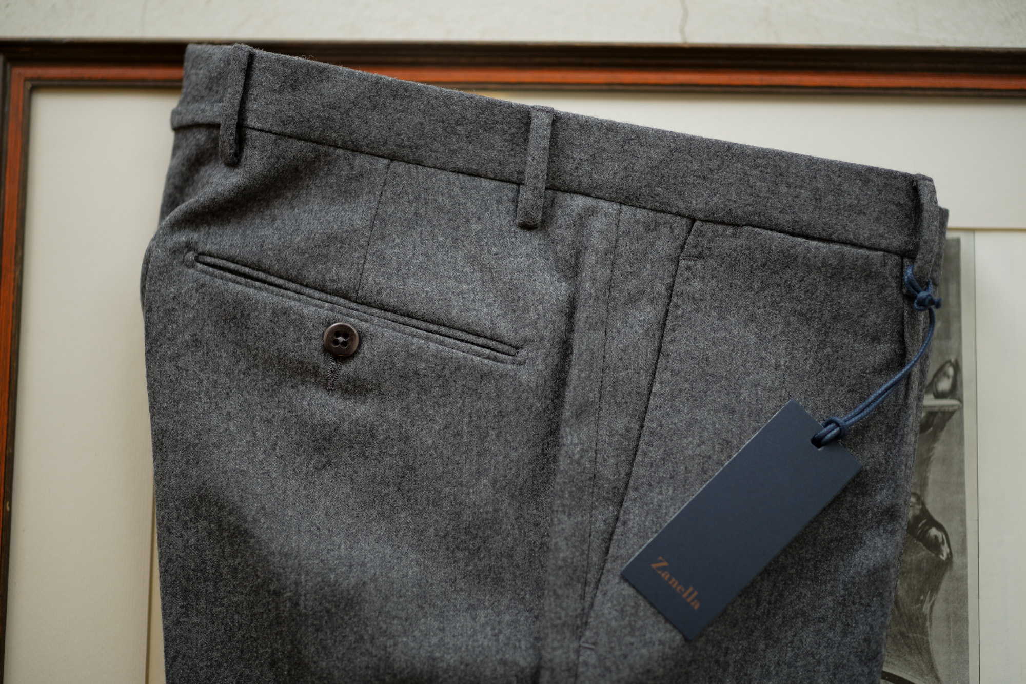 Zanella (ザネッラ) GREG (グレッグ) SLIM FIT (スリムフィット) STRETCH SAXONY WOOL ストレッチ サキソニーウール ワンプリーツ スラックス GRAY (グレー・00030) Made in italy (イタリア製) 2018 秋冬新作 zanella 愛知 名古屋 Alto e Diritto アルト エ デリット alto e diritto アルトエデリット 42,44,46,48,50,52