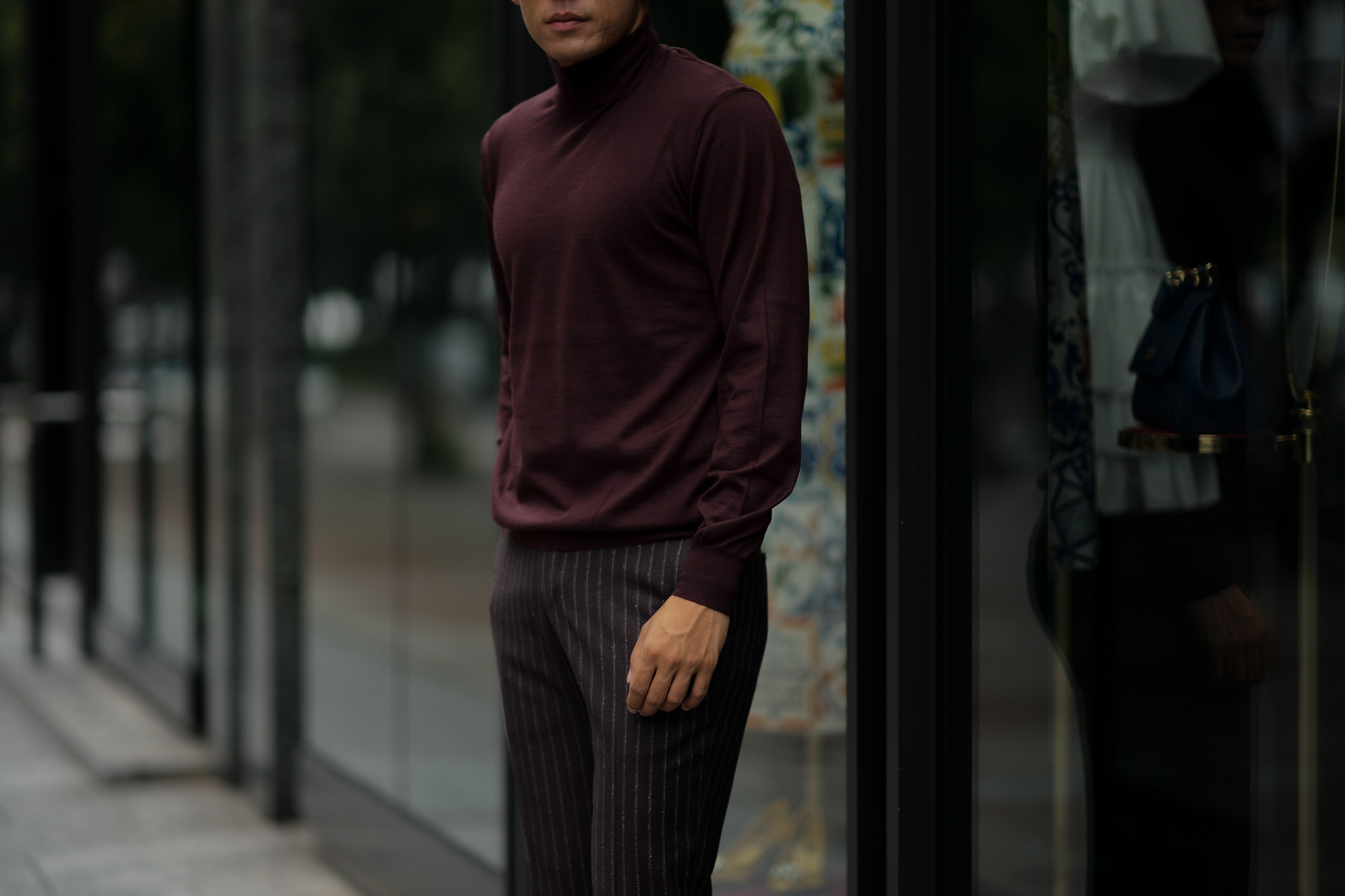 Cruciani (クルチアーニ) Cashmere Mock Neck Sweater (カシミヤ モックネック セーター) Cashmere 100% ハイゲージ カシミヤニット モックネック セーター BORDEAUX (ボルドー・31580) made in italy (イタリア製) 2018 秋冬新作 愛知 名古屋 alto e diritto アルトエデリット カシミヤ セレクトショップ 洋服屋