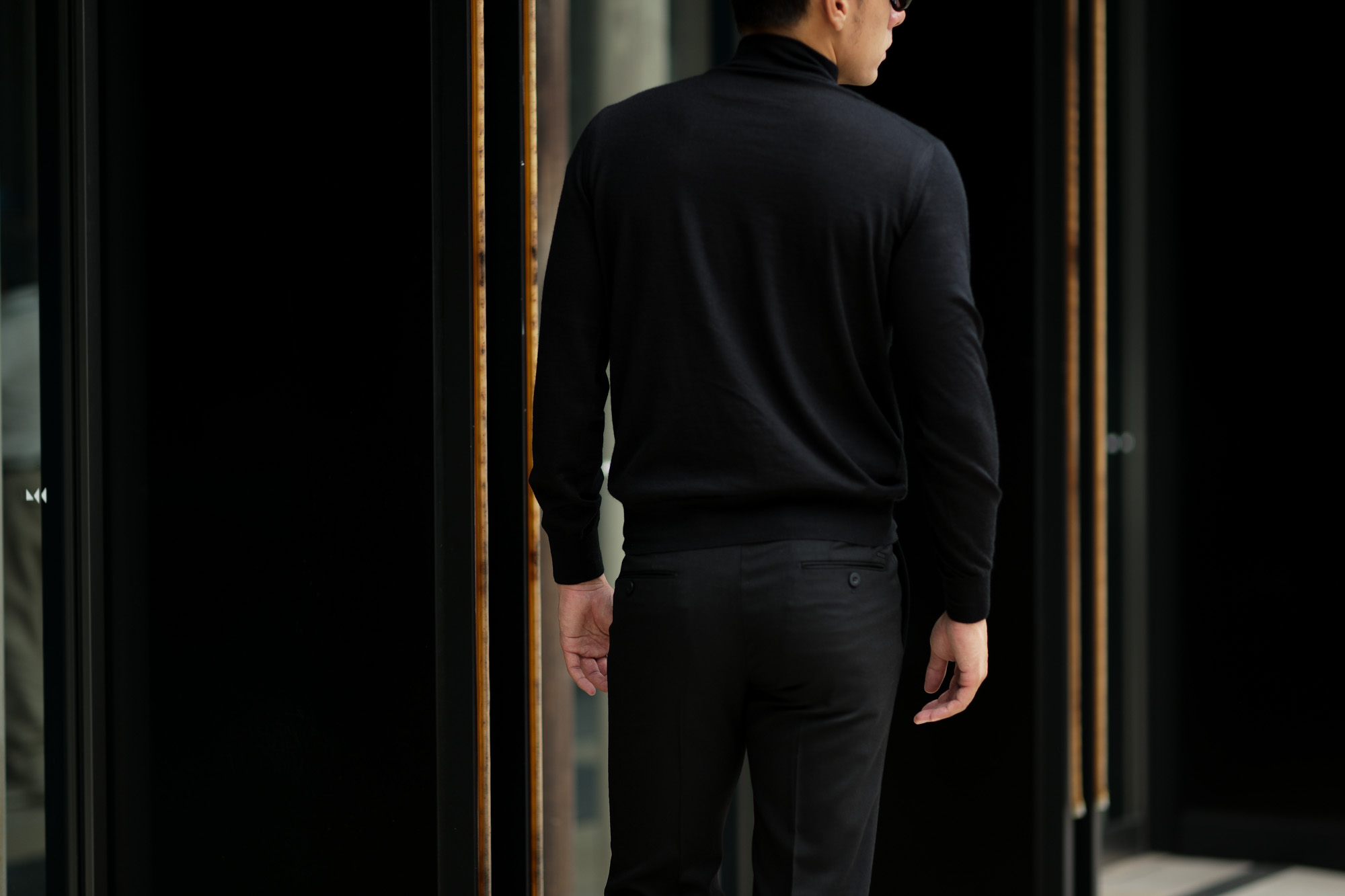 Cruciani (クルチアーニ) Cashmere Mock Neck Sweater (カシミヤ モックネック セーター) Cashmere 100% ハイゲージ カシミヤニット モックネック セーター BLACK (ブラック・NERO) made in italy (イタリア製) 2018 秋冬新作 愛知 名古屋 alto e diritto アルトエデリット カシミヤ