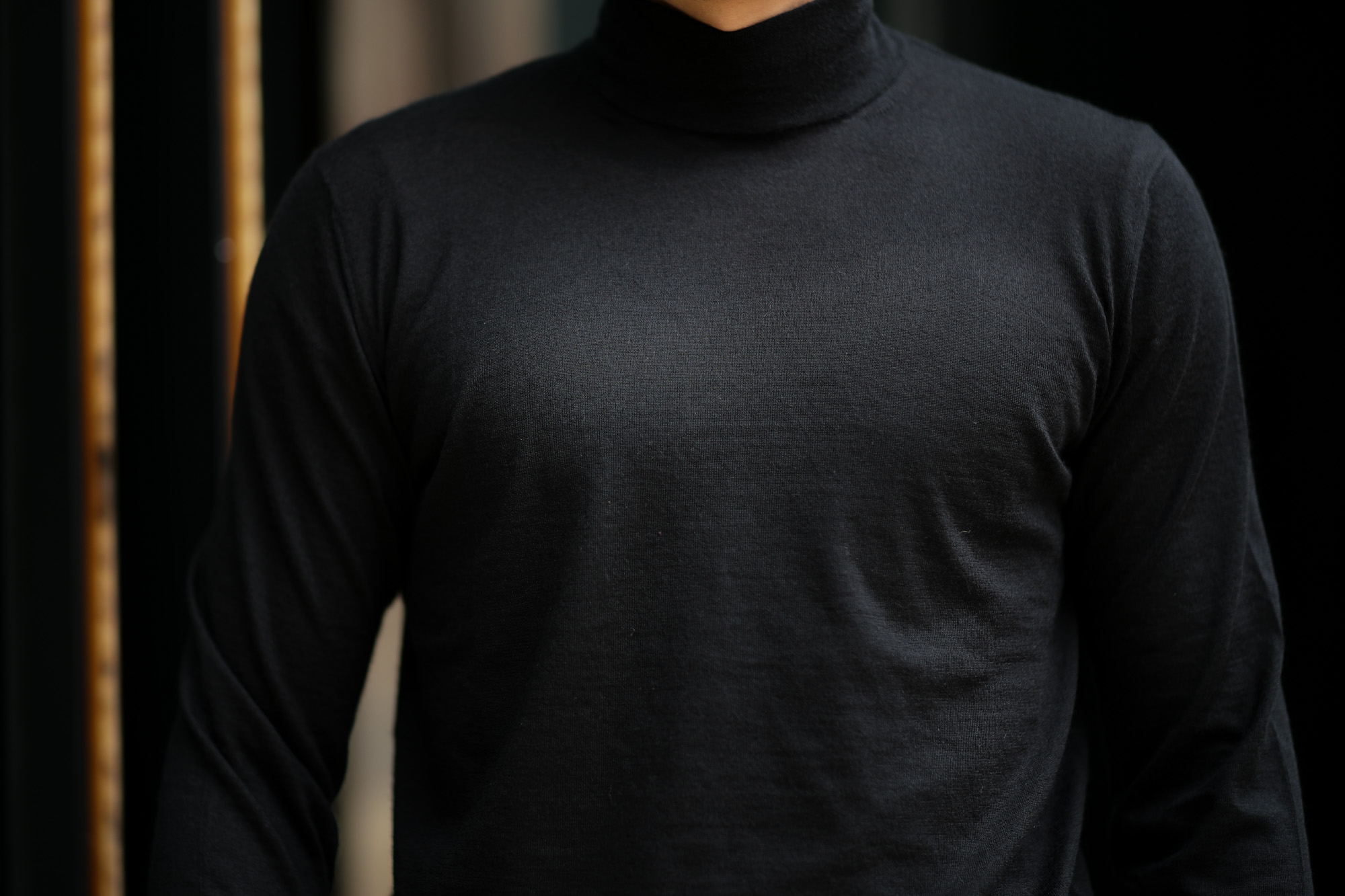 Cruciani (クルチアーニ) Cashmere Mock Neck Sweater (カシミヤ モックネック セーター) Cashmere 100% ハイゲージ カシミヤニット モックネック セーター BLACK (ブラック・NERO) made in italy (イタリア製) 2018 秋冬新作 愛知 名古屋 alto e diritto アルトエデリット カシミヤ