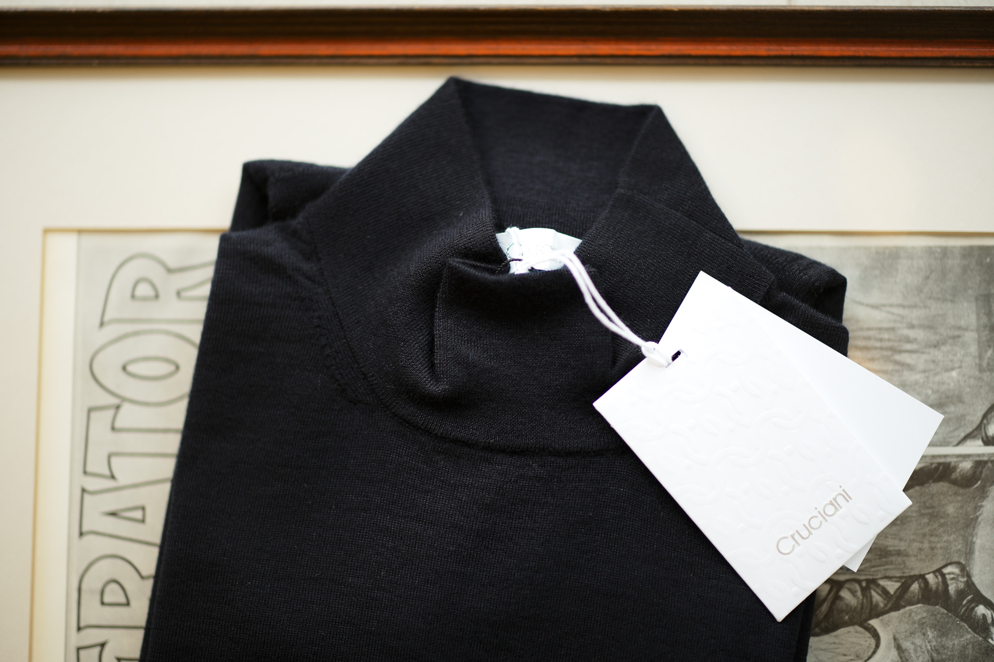 Cruciani (クルチアーニ) Cashmere Mock Neck Sweater (カシミヤ モックネック セーター) Cashmere 100% ハイゲージ カシミヤニット モックネック セーター NAVY (ネイビー・5544H) made in italy (イタリア製) 2018 秋冬新作 愛知 名古屋 alto e diritto アルトエデリット カシミヤ