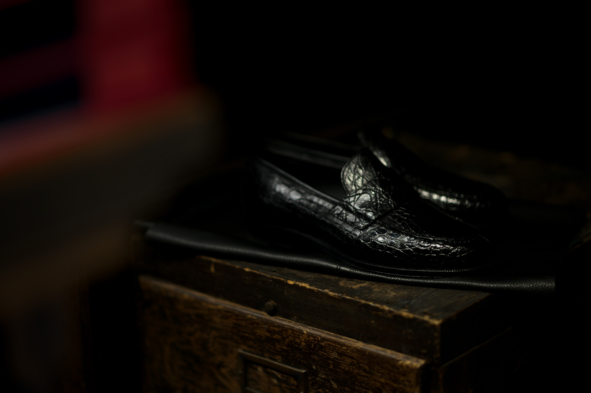 ENZO BONAFE (エンツォボナフェ) ART.3713 Coin Loafer コインローファー Crocodile クロコダイル エキゾチックレザーシューズ COCCO NERO (ブラック) made in italy (イタリア製) 2018秋冬新作 enzobonafe クロコ クロコローファー 愛知 名古屋 Alto e Diritto アルト エ デリット alto e diritto アルトエデリット