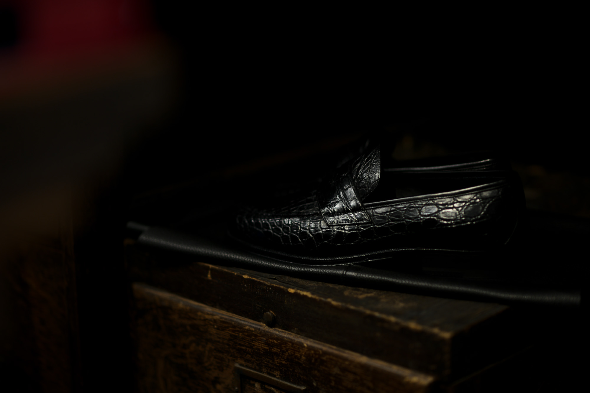 ENZO BONAFE (エンツォボナフェ) ART.3713 Coin Loafer コインローファー Crocodile クロコダイル エキゾチックレザーシューズ COCCO NERO (ブラック) made in italy (イタリア製) 2018秋冬新作 enzobonafe クロコ クロコローファー 愛知 名古屋 Alto e Diritto アルト エ デリット alto e diritto アルトエデリット