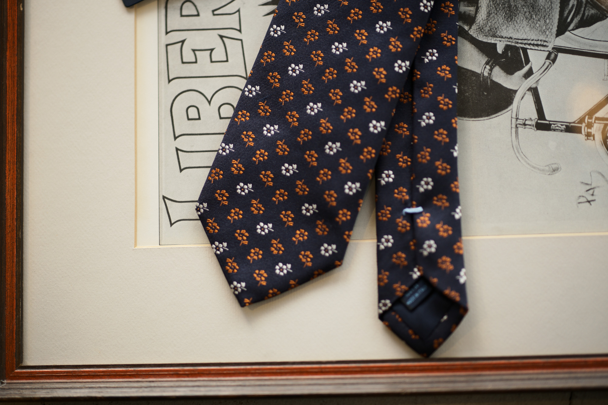 FRANCO BASSI (フランコバッシ) FLOWER TIE (フラワータイ) シルク ジャガード フラワー ネクタイ NAVY (ネイビー・1) Made in italy (イタリア製) 2018 秋冬新作 francobassi 愛知 名古屋 alto e diritto altoediritto アルトエデリット