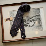 FRANCO BASSI (フランコバッシ) FLOWER TIE (フラワータイ) シルクコットン フラワー ネクタイ NAVY (ネイビー・4) Made in italy (イタリア製) 2018 秋冬新作のイメージ