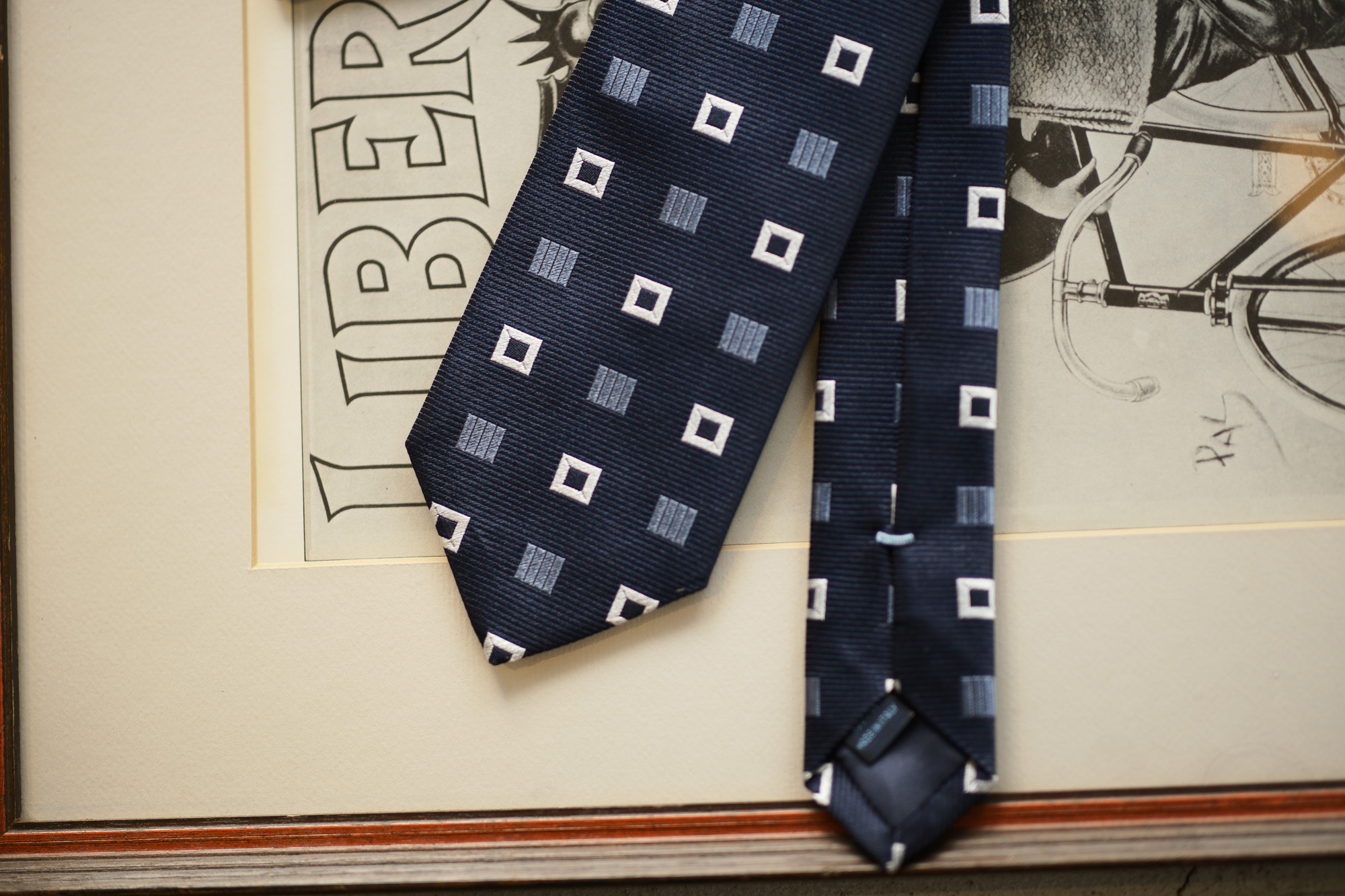 FRANCO BASSI (フランコバッシ) JACQUARD TIE (ジャガードタイ) シルク ジャガード 小紋柄 ネクタイ NAVY (ネイビー・4) Made in italy (イタリア製) 2018 秋冬新作 francobassi 愛知 名古屋 alto e diritto altoediritto アルトエデリット 