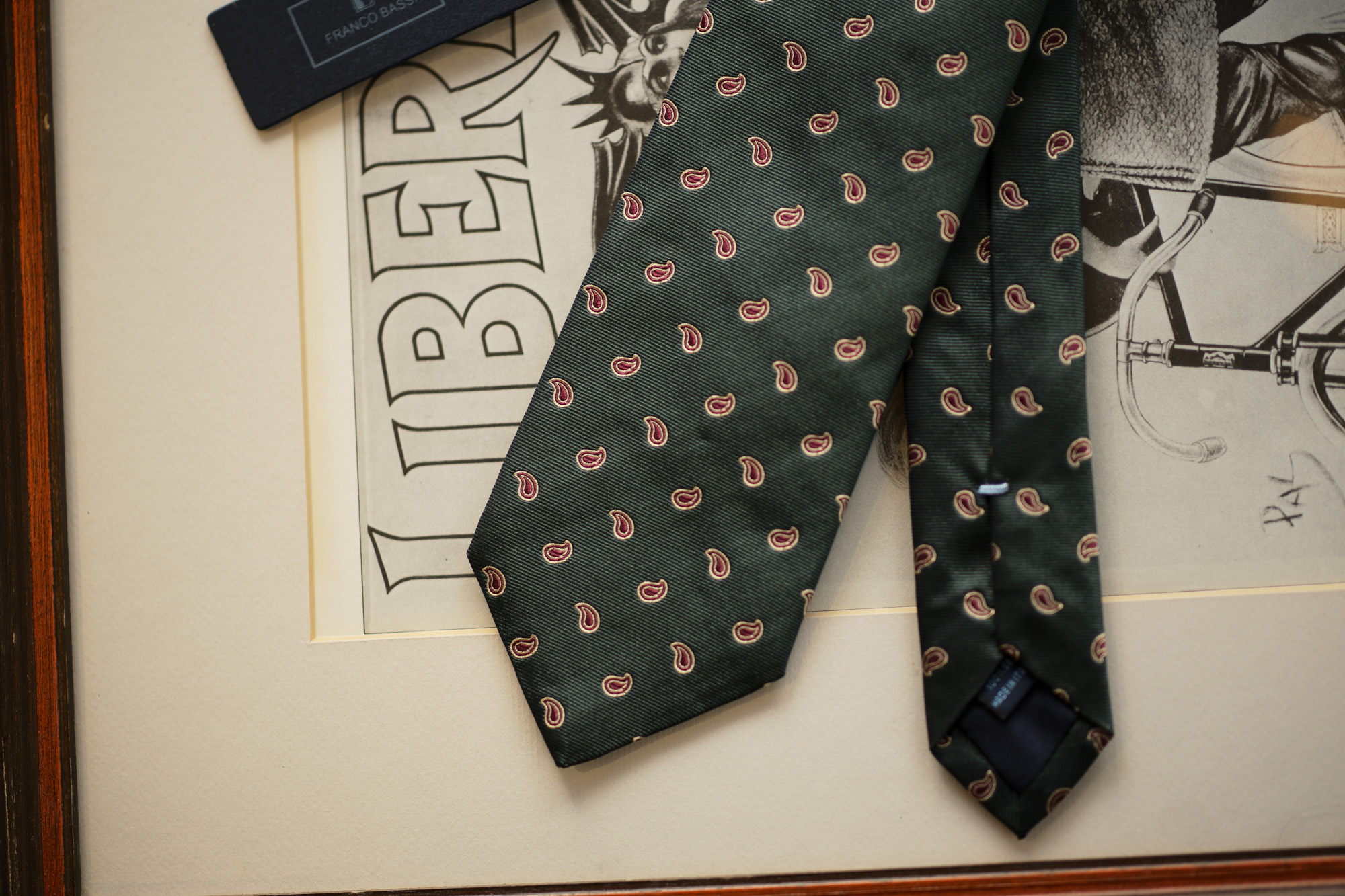 FRANCO BASSI (フランコバッシ) PAISLEY TIE (ペイズリータイ) シルク ジャガード ペイズリー ネクタイ GREEN (グリーン・2) Made in italy (イタリア製) 2018 秋冬新作 zanella 愛知 名古屋 Alto e Diritto アルト エ デリット alto e diritto アルトエデリット 