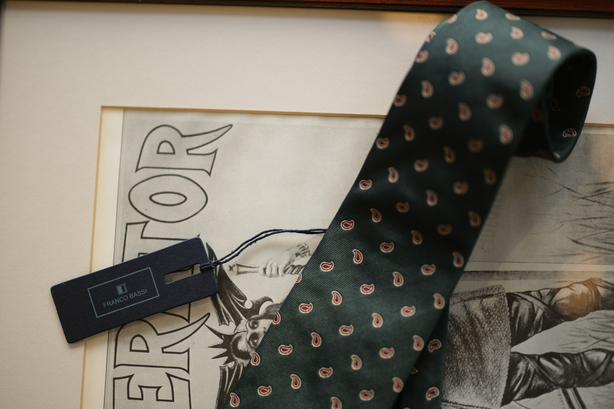 FRANCO BASSI (フランコバッシ) PAISLEY TIE (ペイズリータイ) シルク ジャガード ペイズリー ネクタイ GREEN (グリーン・2) Made in italy (イタリア製) 2018 秋冬新作 zanella 愛知 名古屋 Alto e Diritto アルト エ デリット alto e diritto アルトエデリット 