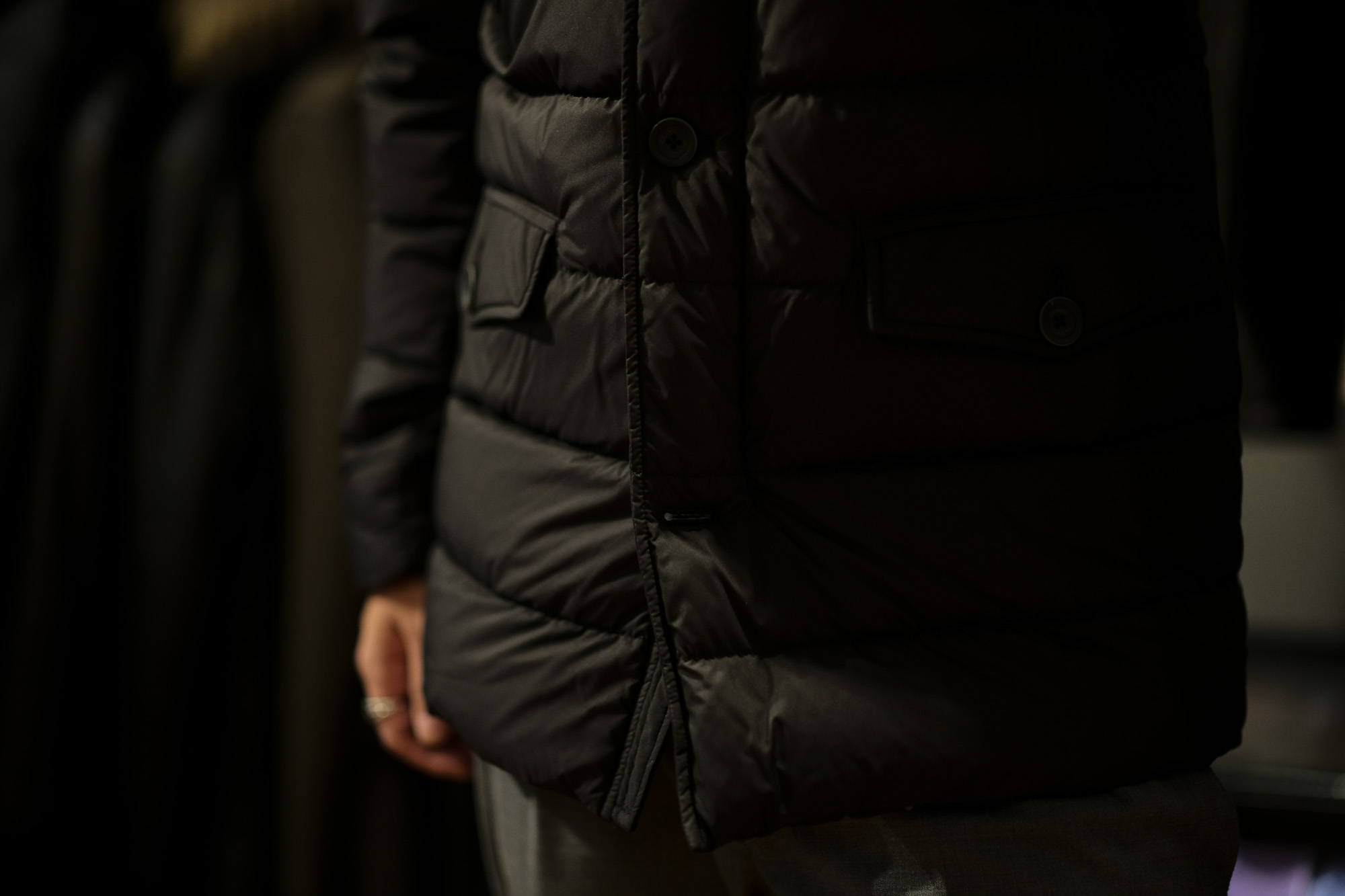 HERNO(ヘルノ) PI0475U N-3B Nylon Down Jacket (ナイロン ダウン ジャケット) POLAR-TECH (ポーラテック) 撥水 ナイロン ダウン ジャケット BLACK (ブラック・9300) 2018 秋冬新作 alto e dirittoアルトエデリット 42,44,46,48,50,52