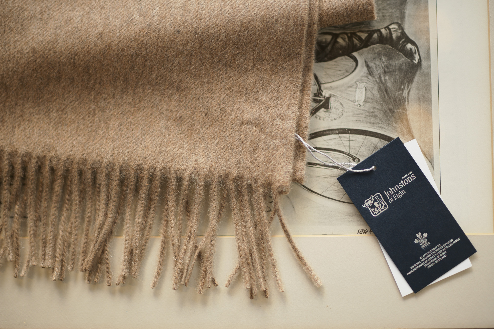 Johnstons (ジョンストンズ) WA57 MUFFLER STOLE Cashmere 100% カシミア マフラー Otter (オッター・HB0333) Made in Scotland (スコットランド製) 2018 秋冬新作 愛知 名古屋 alto e diritto altoediritto アルトエデリット ストール ジョンストンズ