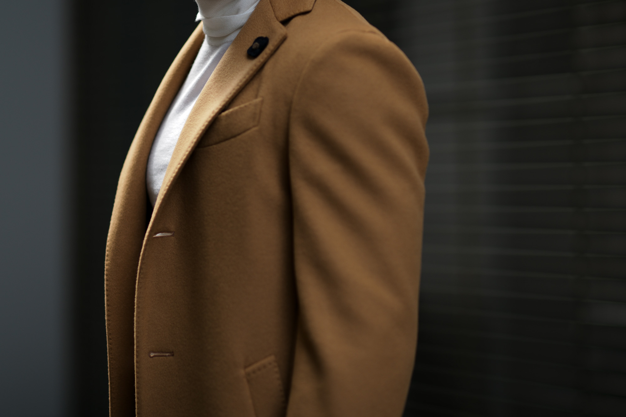 LARDINI (ラルディーニ) Spolverino Chester coat (スポルベリーノ チェスターコート) フラノウール生地 シングル チェスターコート CAMEL (キャメル・1) Made in italy (イタリア製) 2018 秋冬新作 alto e diritto altoediritto アルトエデリット