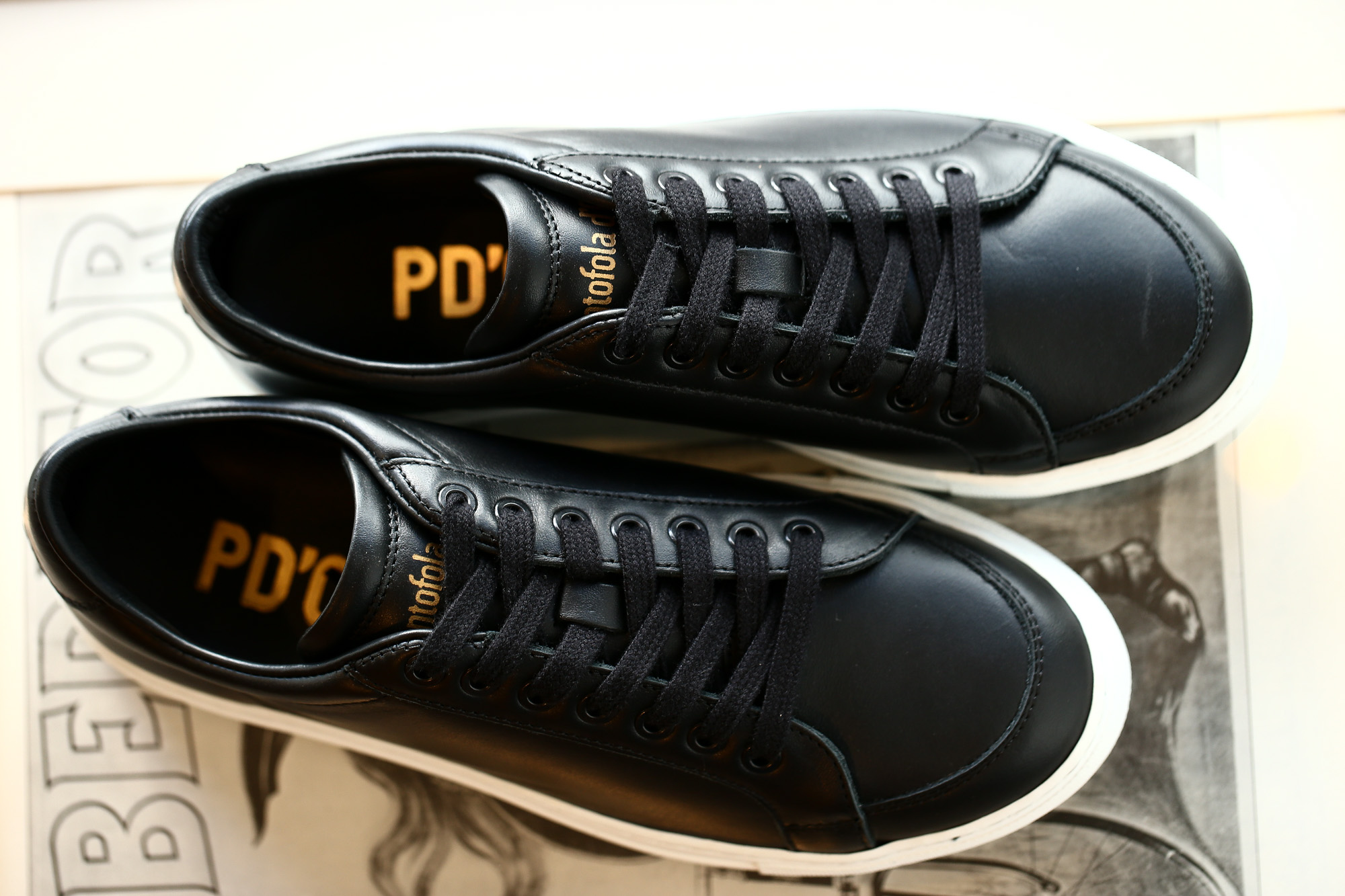 Pantofola d'Oro (パントフォラドーロ) TSL20 CALF LEATHER ローカット レザー スニーカー BLACK (ブラック・BLK) made in italy (イタリア製) 2018 秋冬新作 愛知 名古屋 alto e diritto altoediritto pantofoladoro パントフォラドーロ