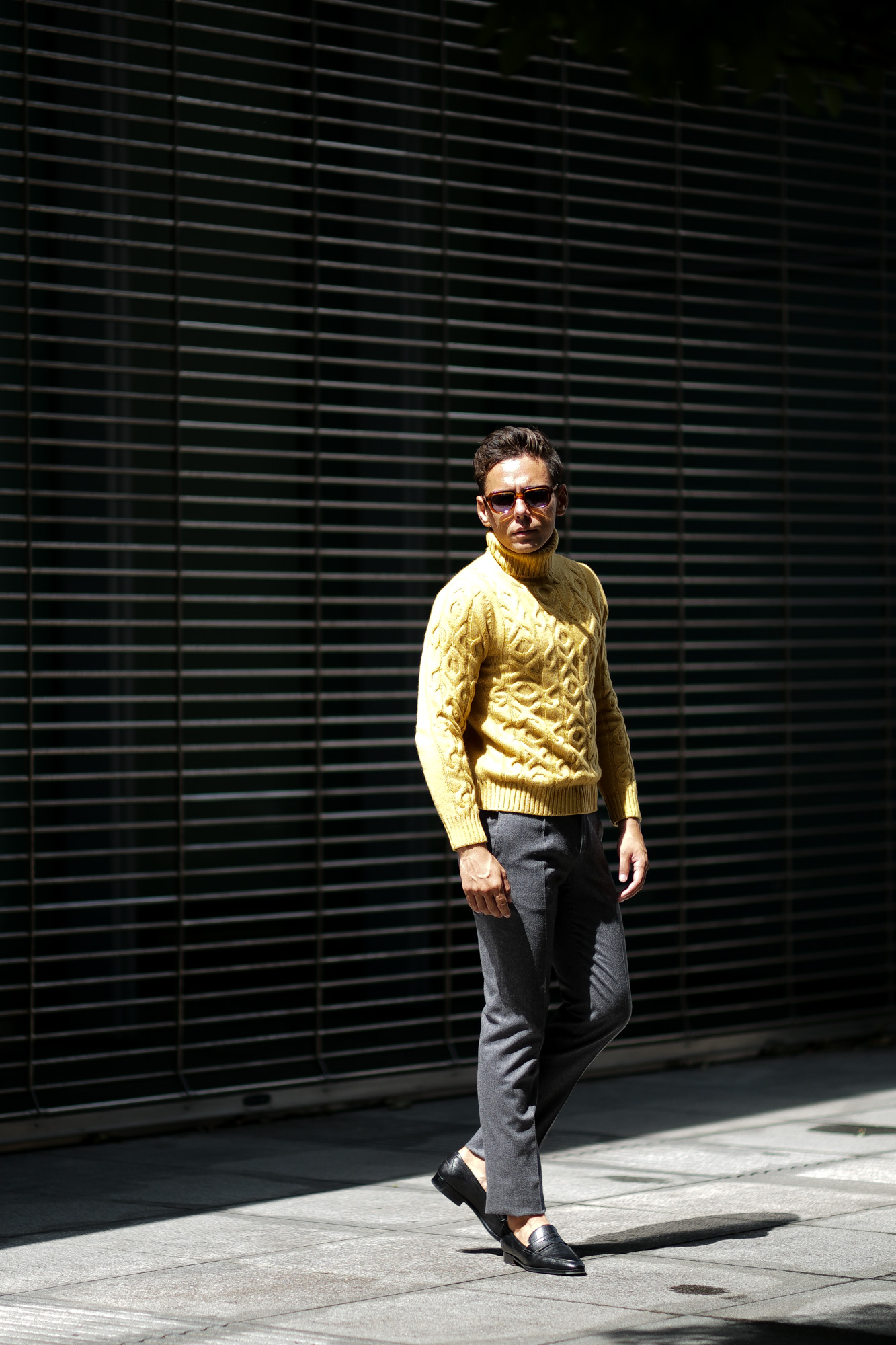 Settefili Cashmere (セッテフィーリ カシミア) Dolcevita Treccia Corona (カシミア タートルネック セーター) ローゲージ カシミア ニット セーター MUSTARD (マスタード・CG102) made in italy (イタリア製) 2018 秋冬新作 settefilicashmere 愛知 名古屋 alto e diritto アルトエデリット