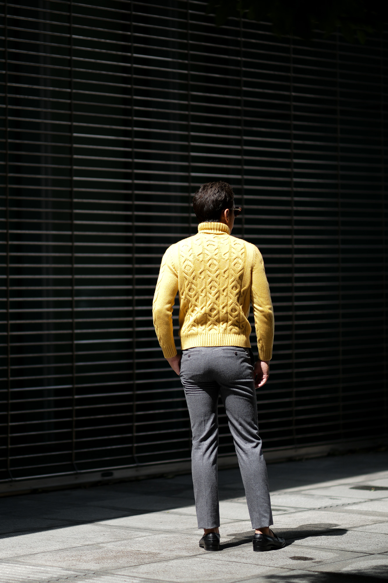 Settefili Cashmere (セッテフィーリ カシミア) Dolcevita Treccia Corona (カシミア タートルネック セーター) ローゲージ カシミア ニット セーター MUSTARD (マスタード・CG102) made in italy (イタリア製) 2018 秋冬新作 settefilicashmere 愛知 名古屋 alto e diritto アルトエデリット