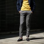 Zanella (ザネッラ) GREG (グレッグ) SLIM FIT (スリムフィット) STRETCH SAXONY WOOL ストレッチ サキソニーウール ワンプリーツ スラックス GRAY (グレー・00030) Made in italy (イタリア製) 2018 秋冬新作のイメージ