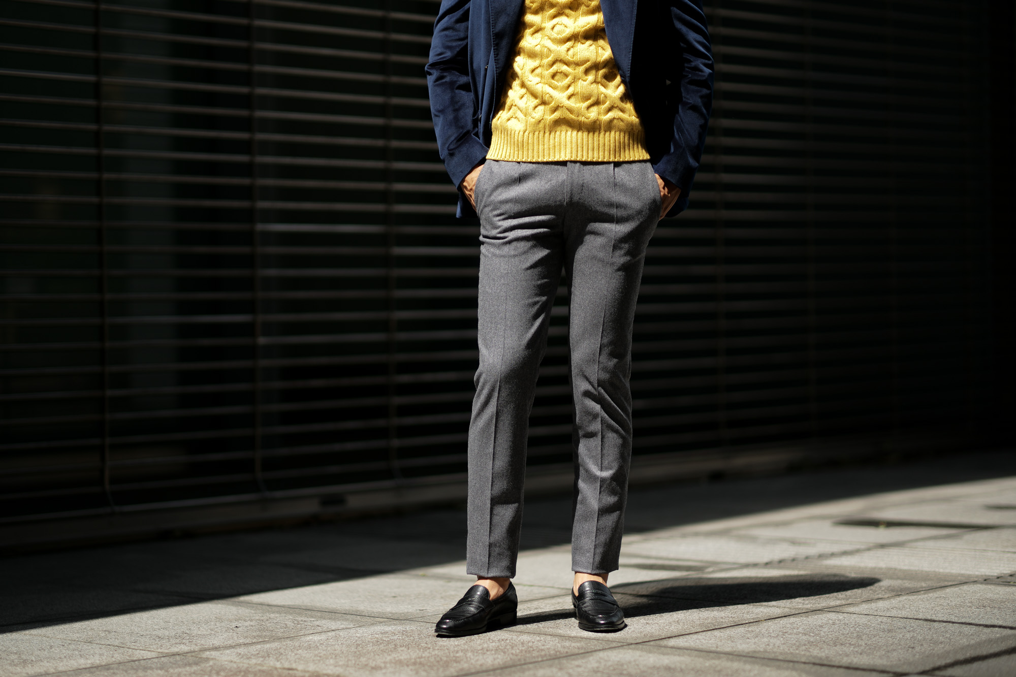 Zanella (ザネッラ) GREG (グレッグ) SLIM FIT (スリムフィット) STRETCH SAXONY WOOL ストレッチ サキソニーウール ワンプリーツ スラックス GRAY (グレー・00030) Made in italy (イタリア製) 2018 秋冬新作 zanella 愛知 名古屋 Alto e Diritto アルト エ デリット alto e diritto アルトエデリット 42,44,46,48,50,52