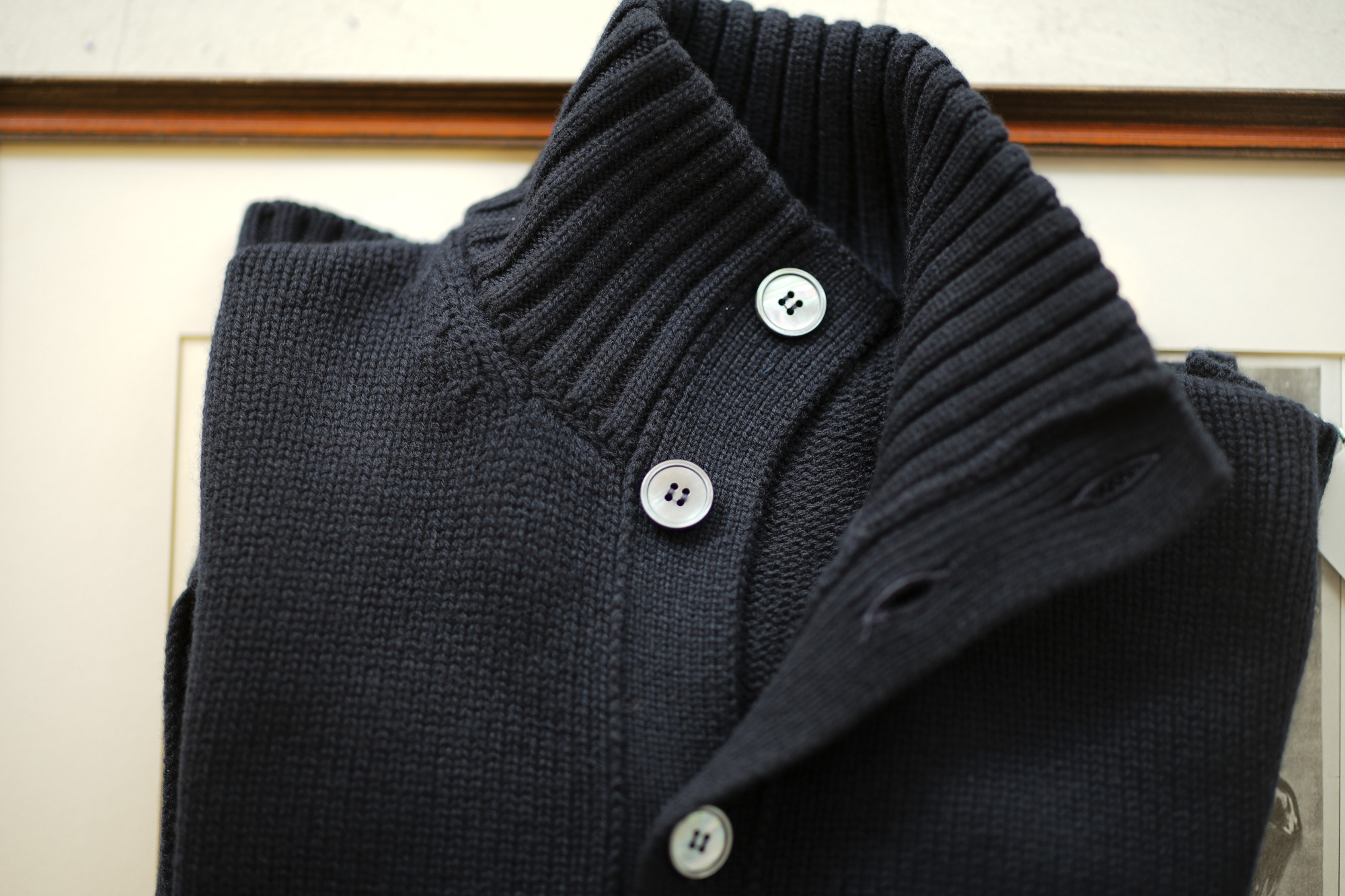 ZANONE (ザノーネ) CHIOTO Kyoto Cashmere (キョウト カシミア) ミドルゲージ カシミア ニット カーディガン ジャケット NAVY (ネイビー・Z1375) made in italy (イタリア製) 2018 秋冬新作 愛知 名古屋 alto e diritto アルトエデリットカシミヤ