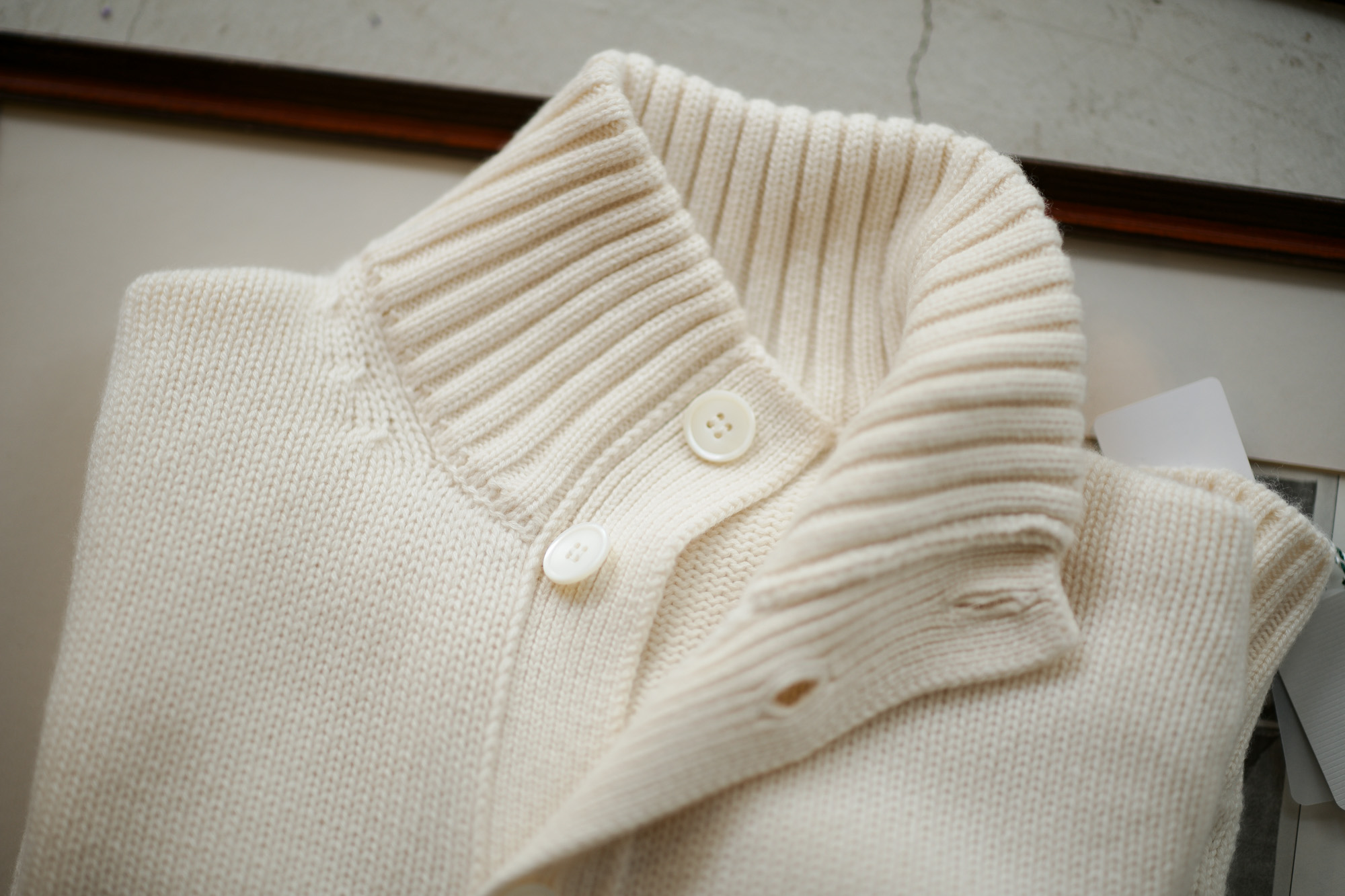 ZANONE (ザノーネ) CHIOTO Kyoto Cashmere (キョウト カシミア) ミドルゲージ カシミア ニット カーディガン ジャケット OFF WHITE (オフホワイト・Z4918) made in italy (イタリア製) 2018 秋冬新作 愛知 名古屋 alto e diritto アルトエデリットカシミヤ