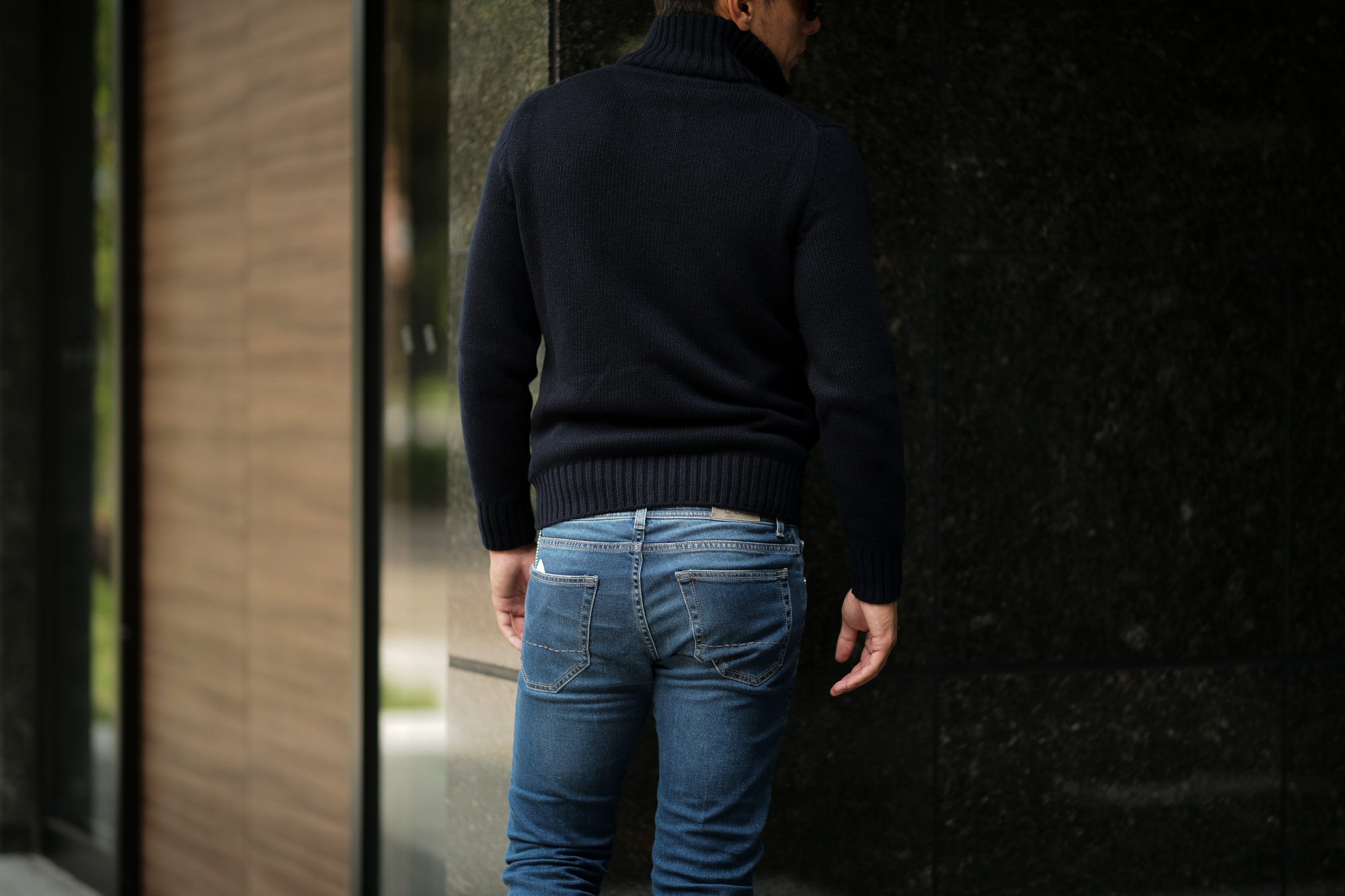 ZANONE (ザノーネ) CHIOTO Kyoto Cashmere (キョウト カシミア) ミドルゲージ カシミア ニット カーディガン ジャケット NAVY (ネイビー・Z1375) made in italy (イタリア製) 2018 秋冬新作 愛知 名古屋 alto e diritto アルトエデリットカシミヤ