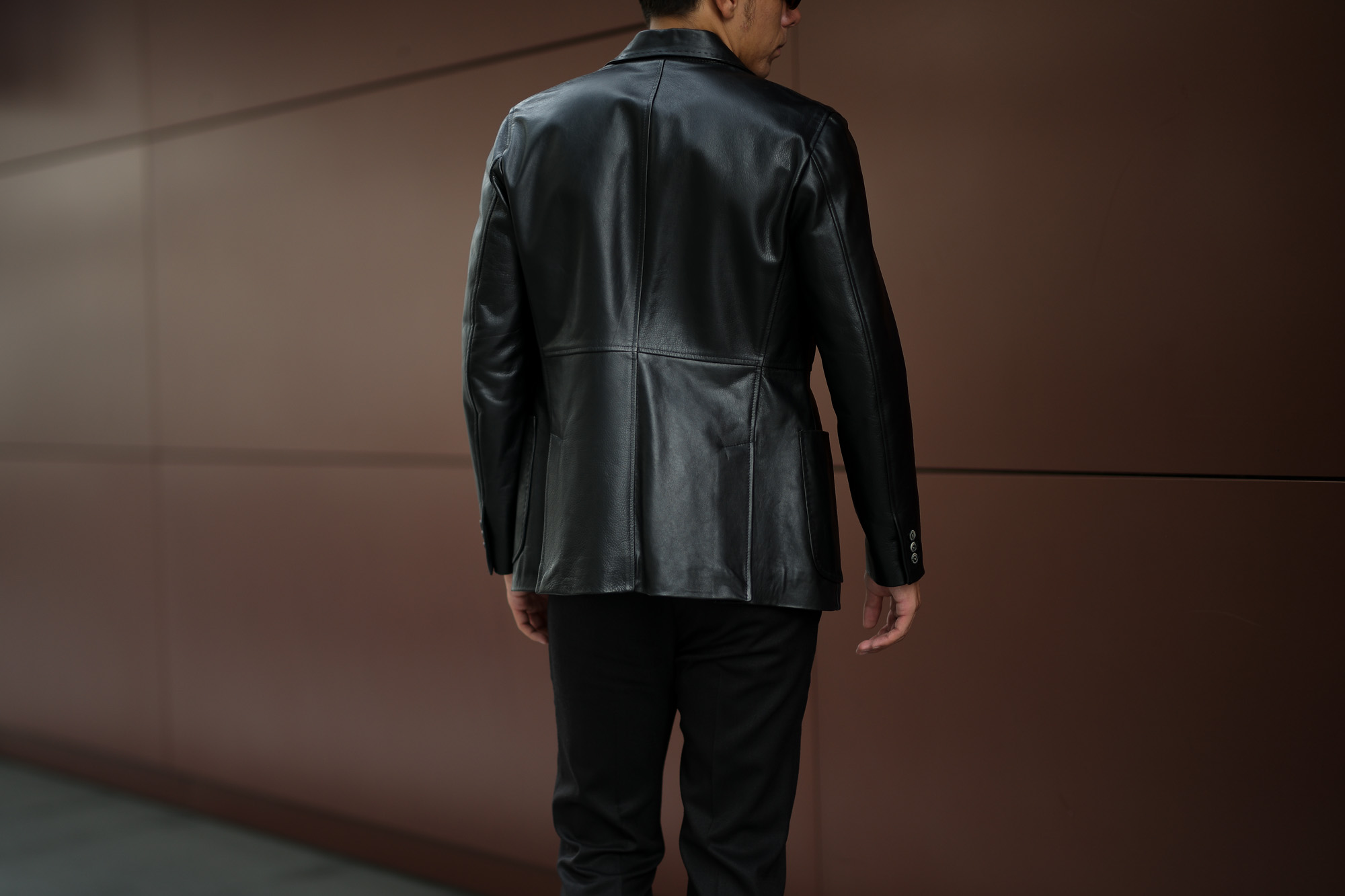 CINQUANTA (チンクアンタ) H613 SINGLE TAILORED JACKET CAVALLO (シングル テーラード ジャケット) ホースレザー ジャケット BLACK (ブラック・999) Made in italy (イタリア製) 2018 秋冬新作　 cinquanta チンクアンタ レザージャケット ジャケット 愛知 名古屋 Alto e Diritto アルト エ デリット