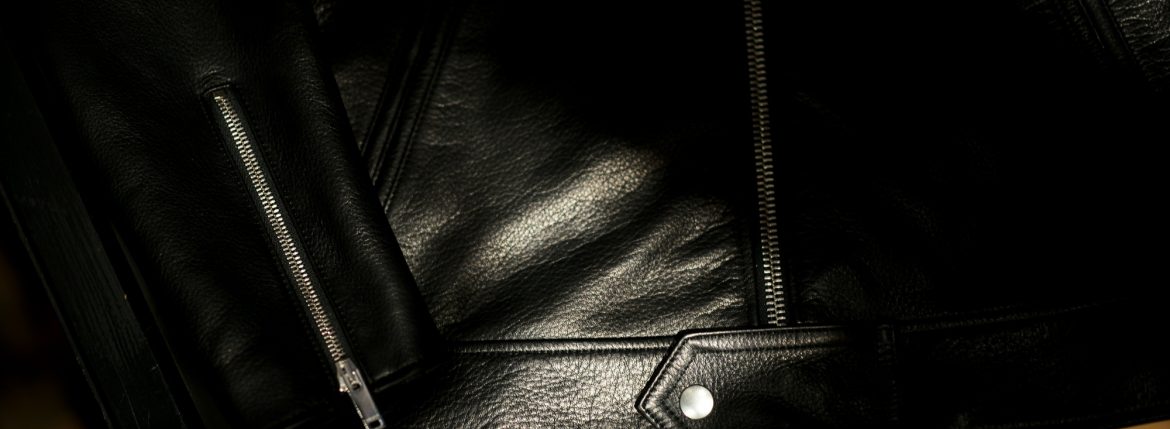 Cuervo (クエルボ) Satisfaction Leather Collection (サティスファクション レザー コレクション) TOM (トム) BUFFALO LEATHER (バッファロー レザー) シングル ライダース ジャケット BLACK (ブラック) MADE IN JAPAN (日本製) 2019 春夏 クエルボ レザージャケット 愛知 名古屋 alto e diritto アルトエデリット セレクトショップ