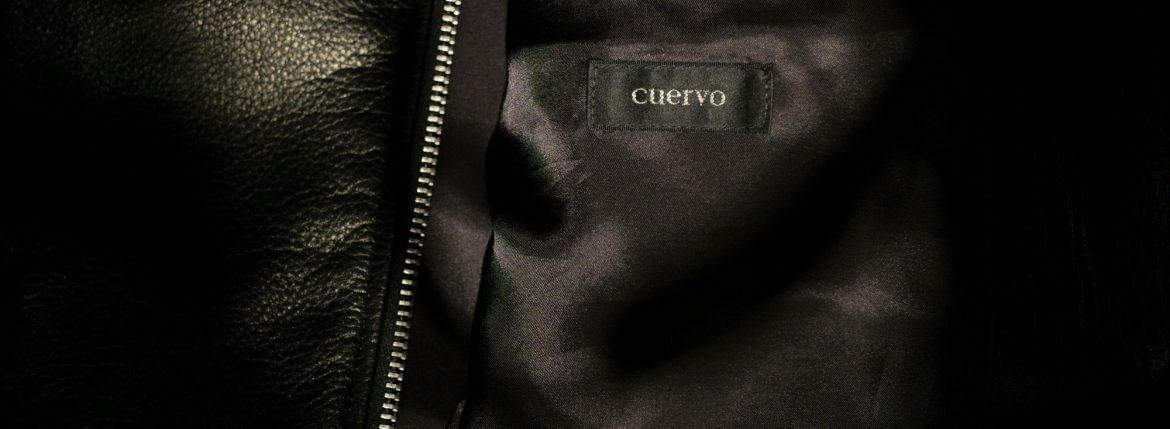 Cuervo (クエルボ) Satisfaction Leather Collection (サティスファクション レザー コレクション) TOM (トム) BUFFALO LEATHER (バッファロー レザー) シングル ライダース ジャケット BLACK (ブラック) MADE IN JAPAN (日本製) 2019 春夏 クエルボ レザージャケット 愛知 名古屋 alto e diritto アルトエデリット セレクトショップ