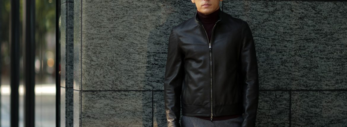 EMMETI(エンメティ) JURI(ユリ) Lambskin nappa シングルライダース レザージャケット NERO (ブラック) made in italy (イタリア製) 2018 秋冬新作 【第4便ご予約受付中】 愛知 alto e diritto アルトエデリット altoediritto 干場さん 干場着 ユーリ