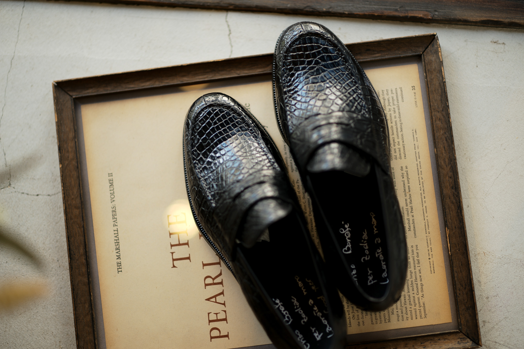 ENZO BONAFE (エンツォボナフェ) ART.3713 Coin Loafer コインローファー Crocodile クロコダイル エキゾチックレザーシューズ COCCO NERO (ブラック) made in italy (イタリア製) 2018秋冬新作 enzobonafe クロコ クロコローファー 愛知 名古屋 Alto e Diritto アルト エ デリット alto e diritto アルトエデリット