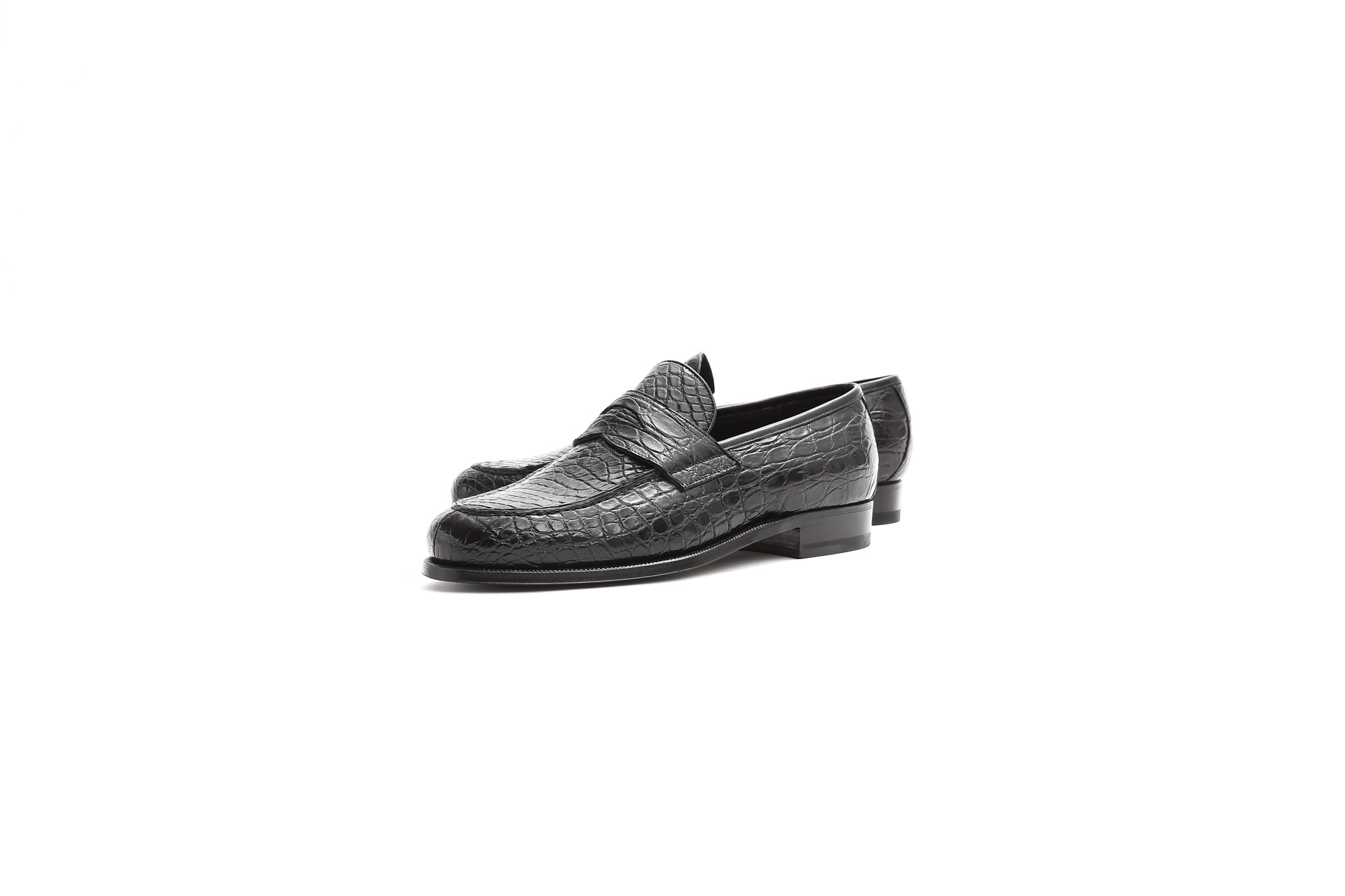 ENZO BONAFE (エンツォボナフェ) ART.3713 Coin Loafer コインローファー Crocodile クロコダイル エキゾチックレザーシューズ COCCO NERO (ブラック) made in italy (イタリア製) 2018秋冬新作 enzobonafe クロコ クロコローファー 愛知 名古屋 Alto e Diritto アルト エ デリット alto e diritto アルトエデリット