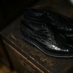 ENZO BONAFE(エンツォボナフェ) BERING(ベーリング) Crocodile クロコダイル ノルベジェーゼ製法 Uチップシューズ エキゾチックレザーシューズ COCCO NERO (ブラック)  made in italy(イタリア製) 2018秋冬新作 【2019春夏分 ご予約開始】のイメージ