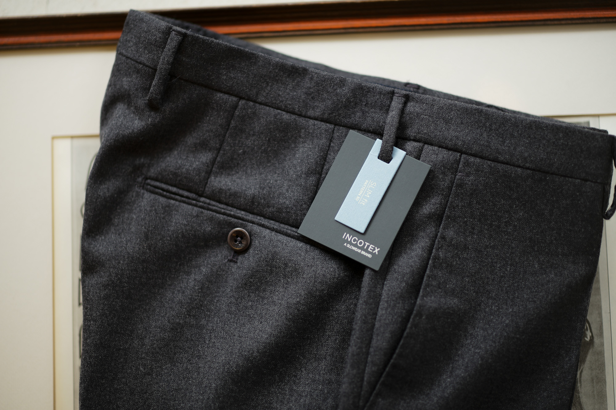 INCOTEX (インコテックス) N35 SLIM FIT (1NT035) S120’S HIGH COMFORT FLANNEL ストレッチ フランネル ウール スラックス CHARCOAL GRAY (チャコールグレー・920) 2018 秋冬新作 incotex 愛知 名古屋 altoediritto アルトエデリット グレスラ スラックス