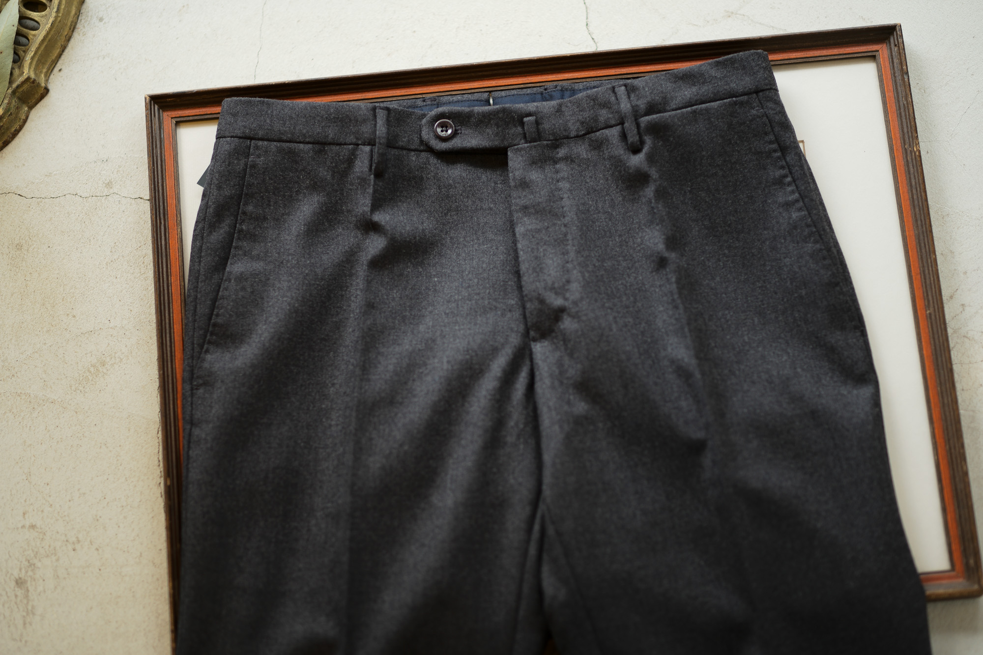 INCOTEX (インコテックス) N35 SLIM FIT (1NT035) S120’S HIGH COMFORT FLANNEL ストレッチ フランネル ウール スラックス CHARCOAL GRAY (チャコールグレー・920) 2018 秋冬新作 incotex 愛知 名古屋 altoediritto アルトエデリット グレスラ スラックス