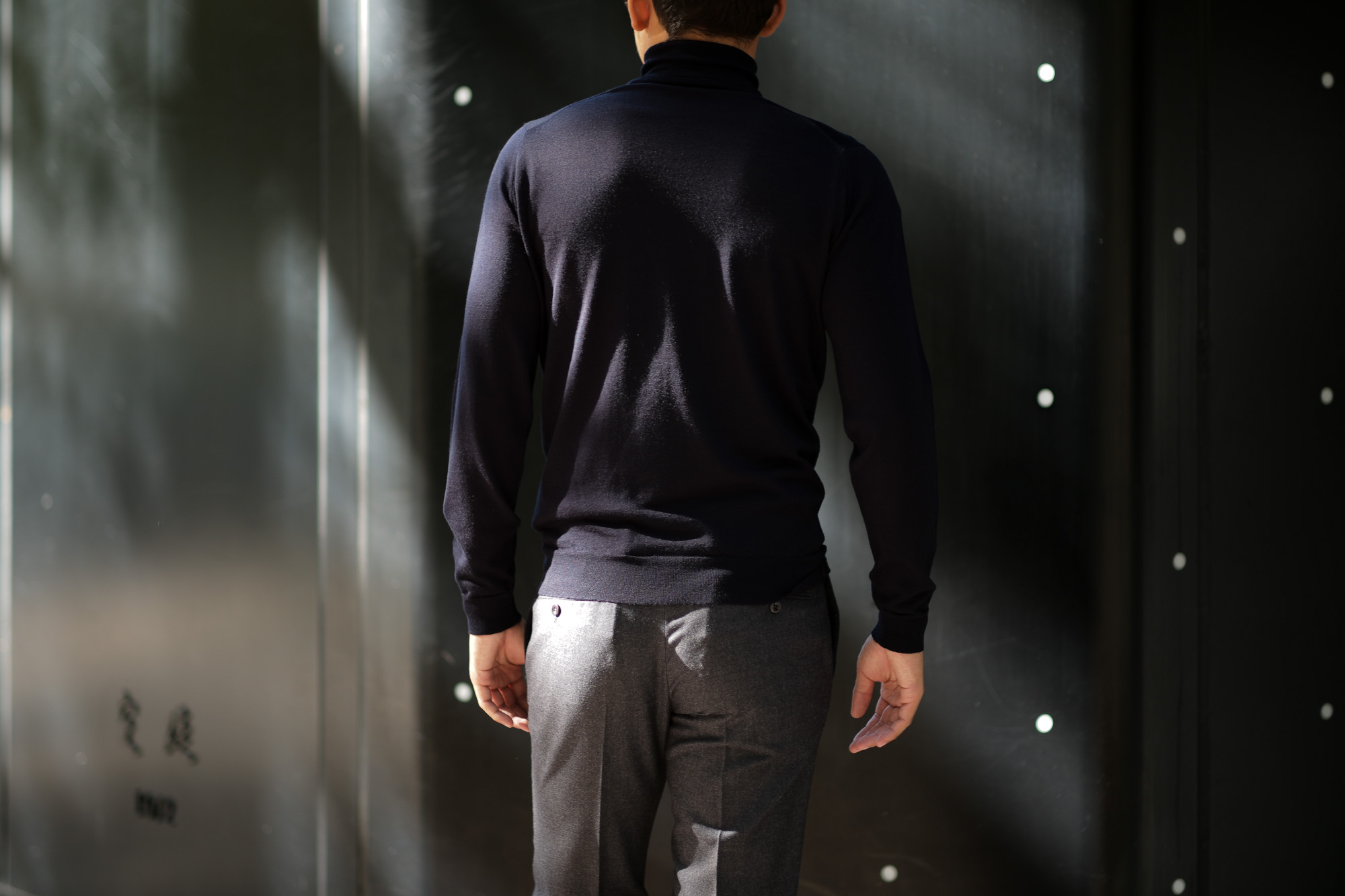 JOHN SMEDLEY (ジョンスメドレー) IMPERIAL KASHMIR (カシミアシリーズ) ARLINGTON (アーリントン) CASHMERE × Merino Wool (カシミア × メリノウール) 30ゲージ カシミアウール タートルネックセーター MIDNIGHT (ミッドナイト) Made in England (イギリス製) 2018 秋冬新作 johnsmedey カシミヤ 愛知 名古屋 alto e diritto altoediritto アルトエデリット