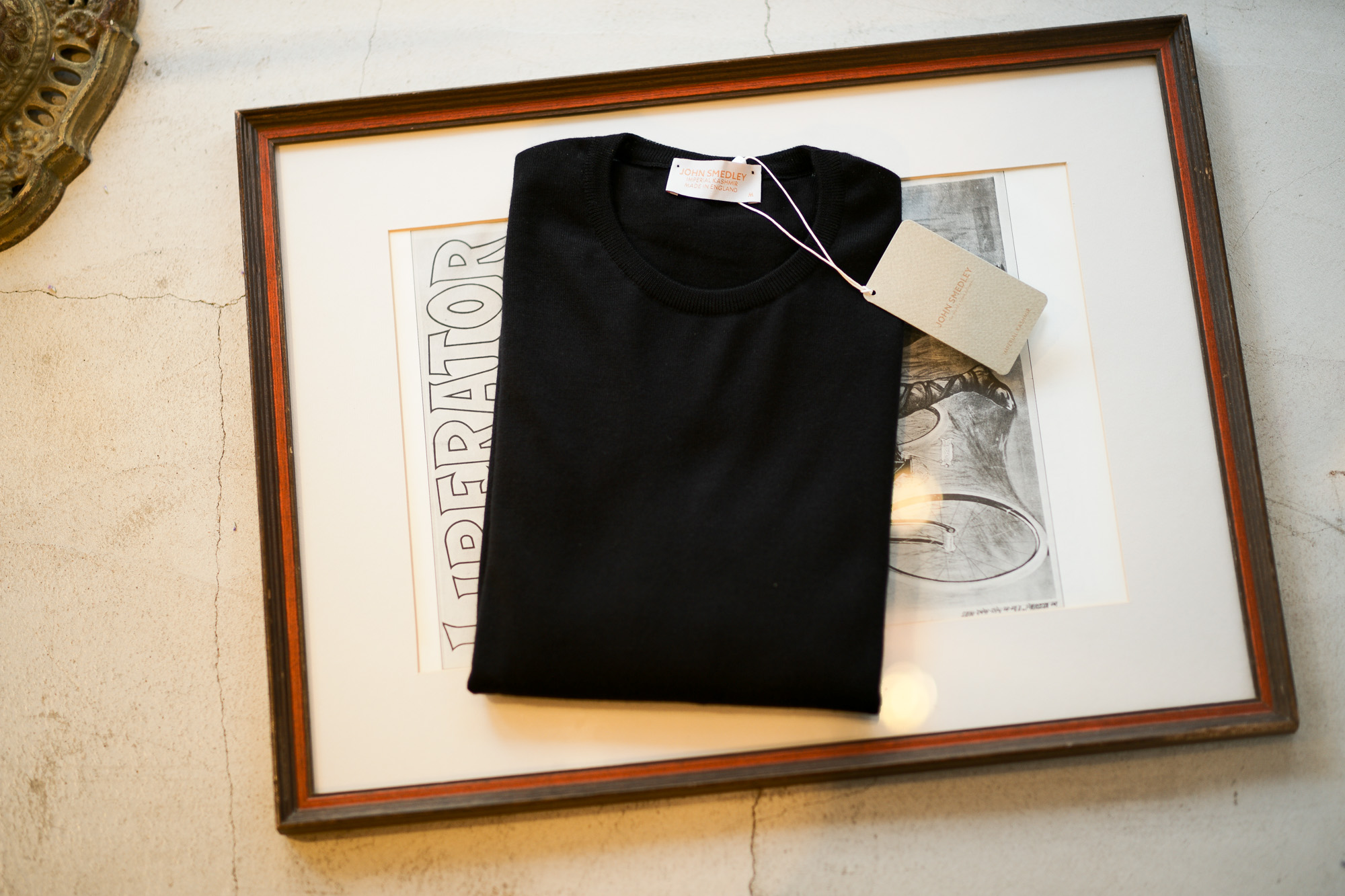 JOHN SMEDLEY (ジョンスメドレー) IMPERIAL KASHMIR (カシミアシリーズ) NORLAND (ノーランド) CASHMERE × SILK (カシミア × シルク) シルクカシミア クルーネックセーター BLACK (ブラック) Made in England (イギリス製) 2018 秋冬新作 johnsmedley 愛知 名古屋 ALTO E DIRITTO アルトエデリット