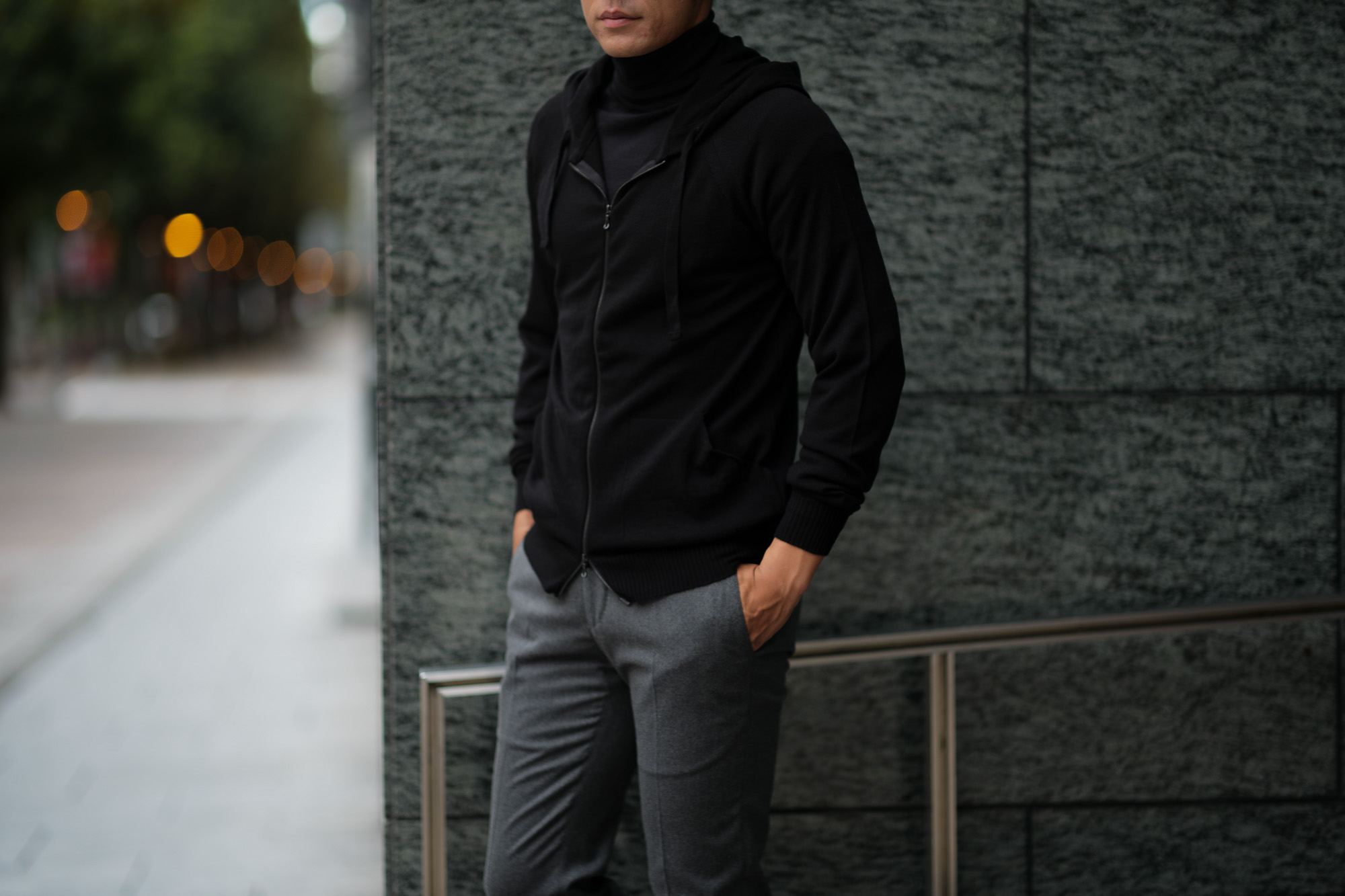 JOHN SMEDLEY (ジョンスメドレー) RESERVOIR (レゼルボア) 24G Merino Wool (24ゲージ メリノウール) ジップアップ ニット パーカー BLACK (ブラック) Made in England (イギリス製) 2018 秋冬新作 johnsmedley 愛知 名古屋 altoediritto アルトエデリット