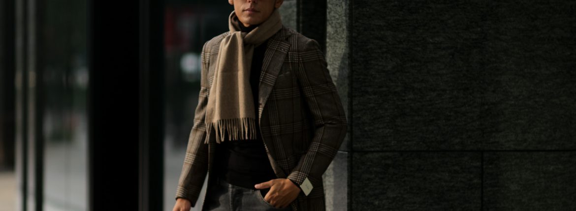 Johnstons (ジョンストンズ) WA16 MUFFLER SCARF Cashmere 100% カシミア マフラー Otter (オッター・HB0333) Made in Scotland (スコットランド製) 2018 秋冬新作 愛知 名古屋 alto e diritto altoediritto アルトエデリット ストール ジョンストンズ