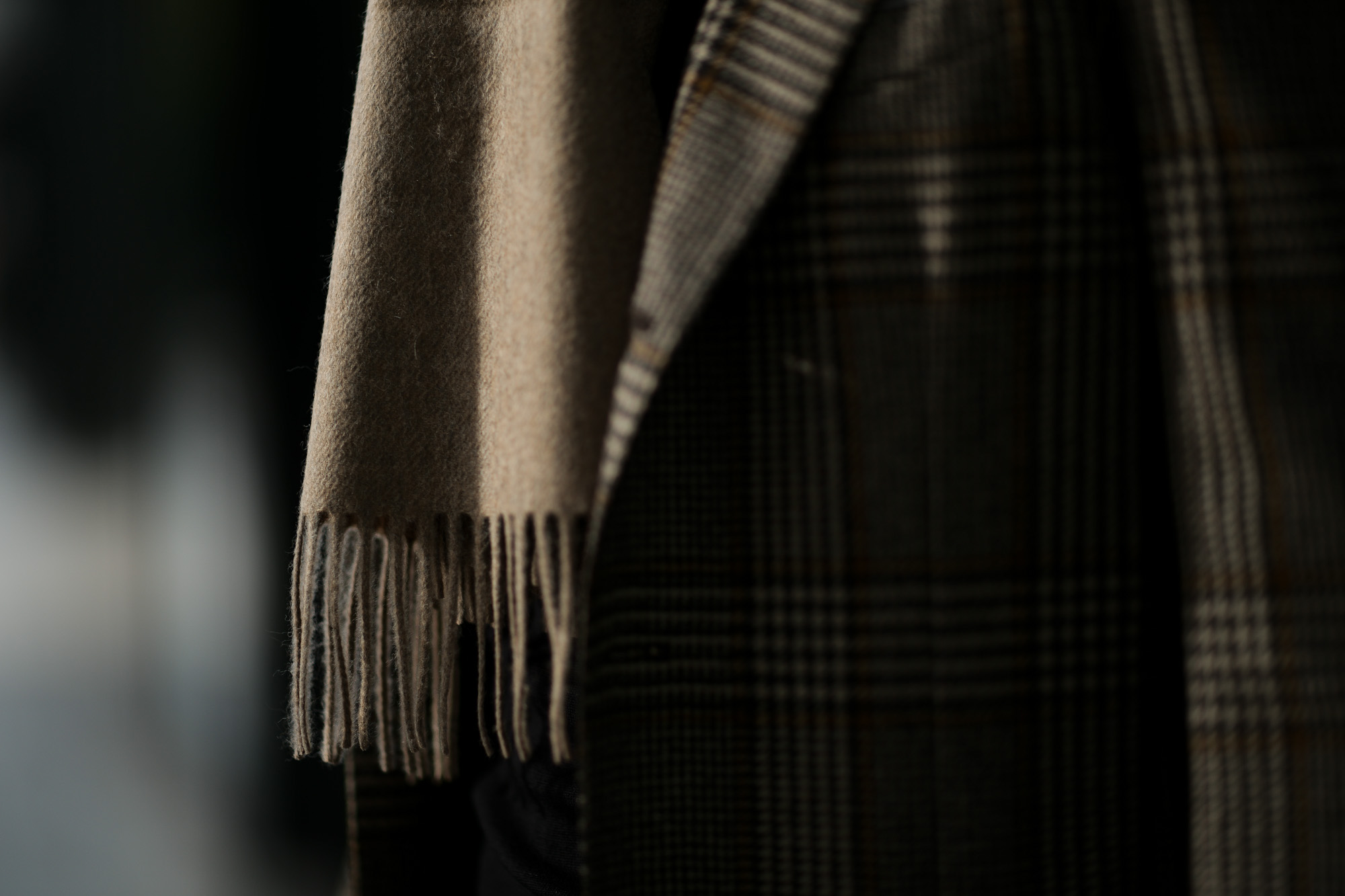 Johnstons (ジョンストンズ) WA16 MUFFLER SCARF Cashmere 100% カシミア マフラー Otter (オッター・HB0333) Made in Scotland (スコットランド製) 2018 秋冬新作 愛知 名古屋 alto e diritto altoediritto アルトエデリット ストール ジョンストンズ