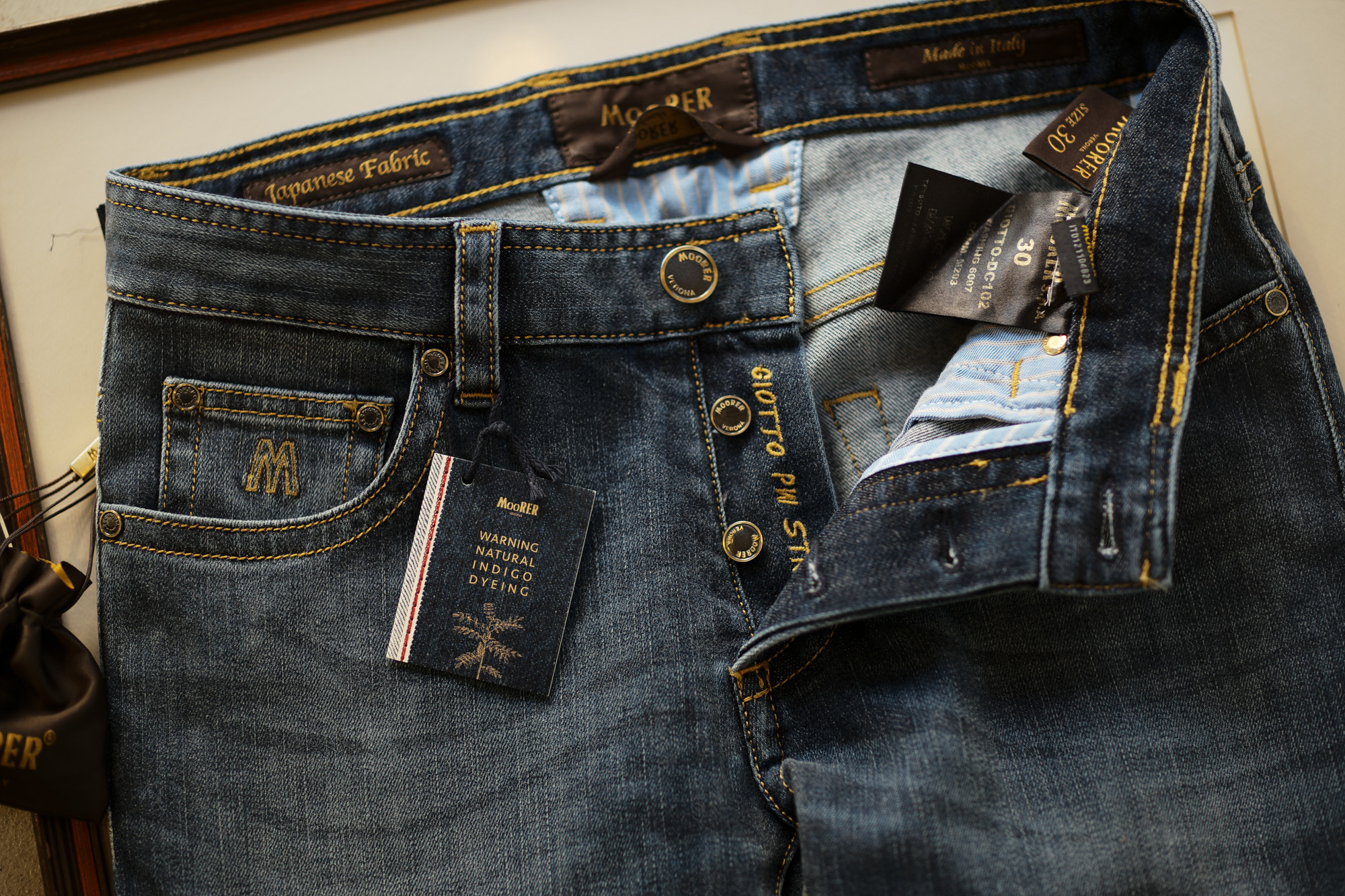 MOORER (ムーレー) GIOTTO-DC102 (ジオット) Japanese Fabric Comfort Denim (コンフォートデニム) ストレッチ ジーンズ デニムパンツ LAVAGGIO 6007 (ブルー) Made in italy (イタリア製) 2018 秋冬新作 愛知 名古屋 alto e diritto アルトエデリット ムーレー デニム ジーパン