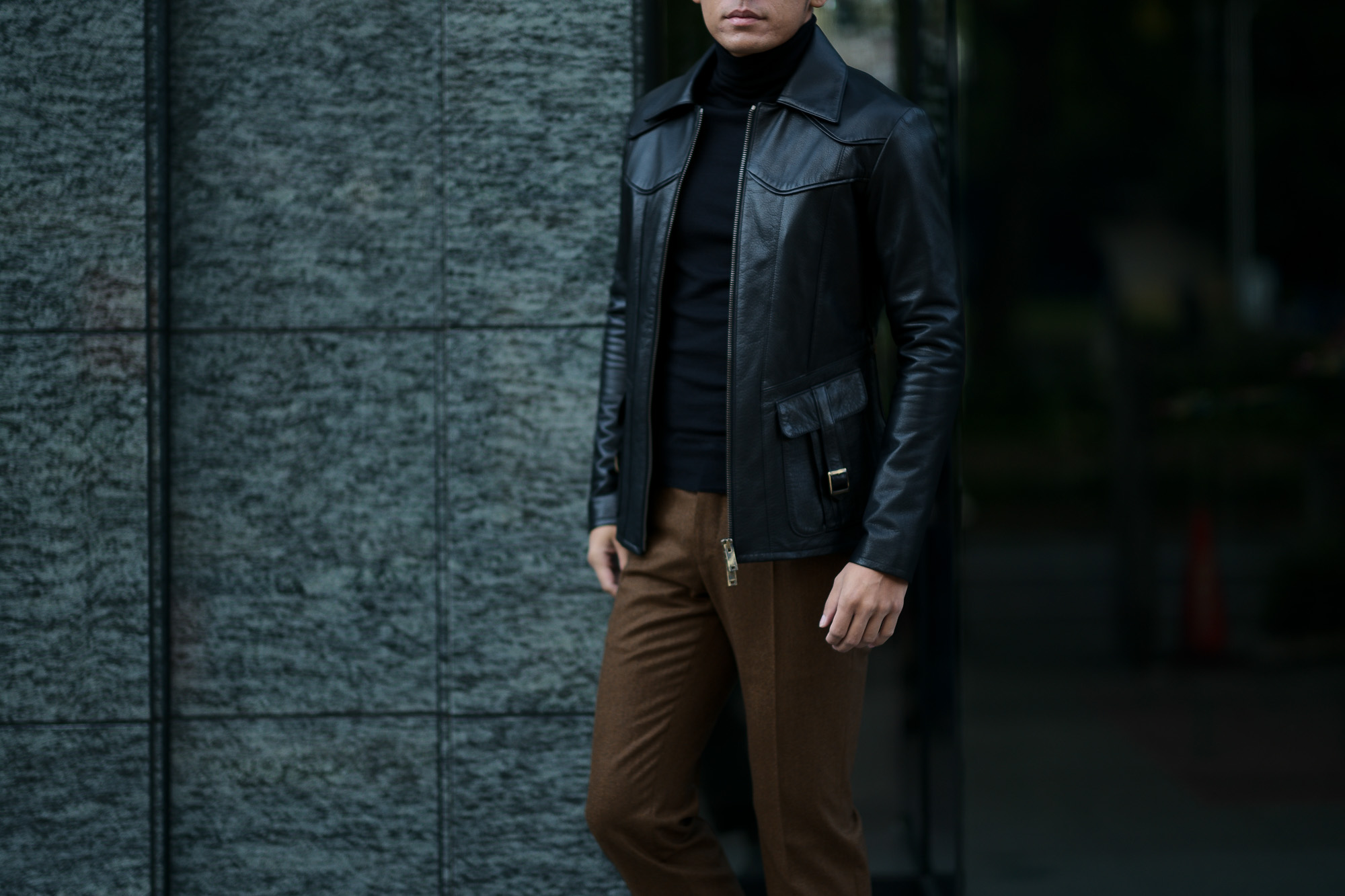 Cuervo (クエルボ) Satisfaction Leather Collection (サティスファクション レザー コレクション) East West(イーストウエスト)  SMOKE(スモーク) BUFFALO LEATHER (バッファロー レザー) レザージャケット BLACK(ブラック) MADE IN JAPAN (日本製) 2019 春夏 【ご予約開始】 愛知 名古屋 altoediritto アルトエデリット 洋服屋 レザージャケット サウスパラディソ eastwest