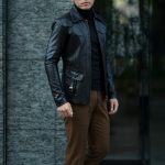 Cuervo (クエルボ) Satisfaction Leather Collection (サティスファクション レザー コレクション) East West(イーストウエスト)  SMOKE(スモーク) BUFFALO LEATHER (バッファロー レザー) レザージャケット BLACK(ブラック) MADE IN JAPAN (日本製) 2019 春夏 【ご予約受付中】のイメージ