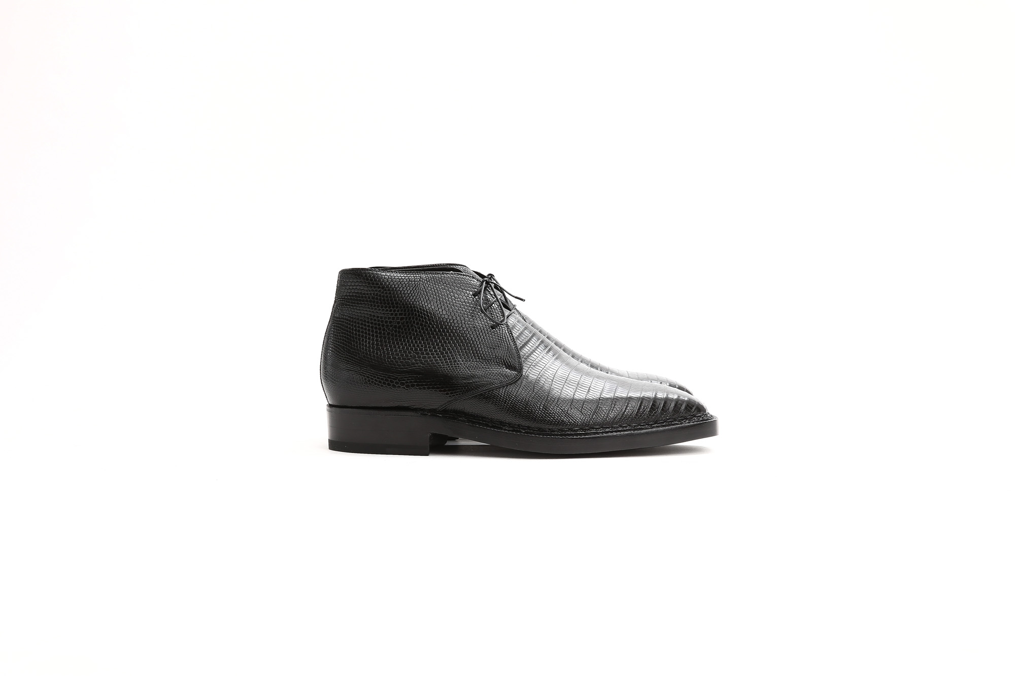 ENZO BONAFE (エンツォボナフェ) ART.3722 Chukka boots TEJUS (テジュー) リザードレザー チャッカブーツ TEJUS NERO (ブラック) made in italy (イタリア製) 2018 秋冬新作 enzobonafe ボナフェ ブーツ チャッカ 愛知 名古屋 Alto e Diritto アルト エ デリット ドカゲ リザード