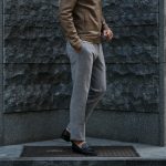 INCOTEX (インコテックス) N35 SLIM FIT (1NG035) FLANNEL JERSEY ストレッチ ウール コットン フランネル ジャージ スラックス GRAY (グレー・900) 2018 秋冬新作のイメージ