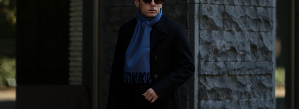 Johnstons (ジョンストンズ) WA16 MUFFLER SCARF Cashmere 100% カシミア マフラー Bright Blue (ブライトブルー・SD0419) Made in Scotland (スコットランド製) 2018 秋冬新作 愛知 名古屋 alto e diritto altoediritto アルトエデリット ストール ジョンストンズ