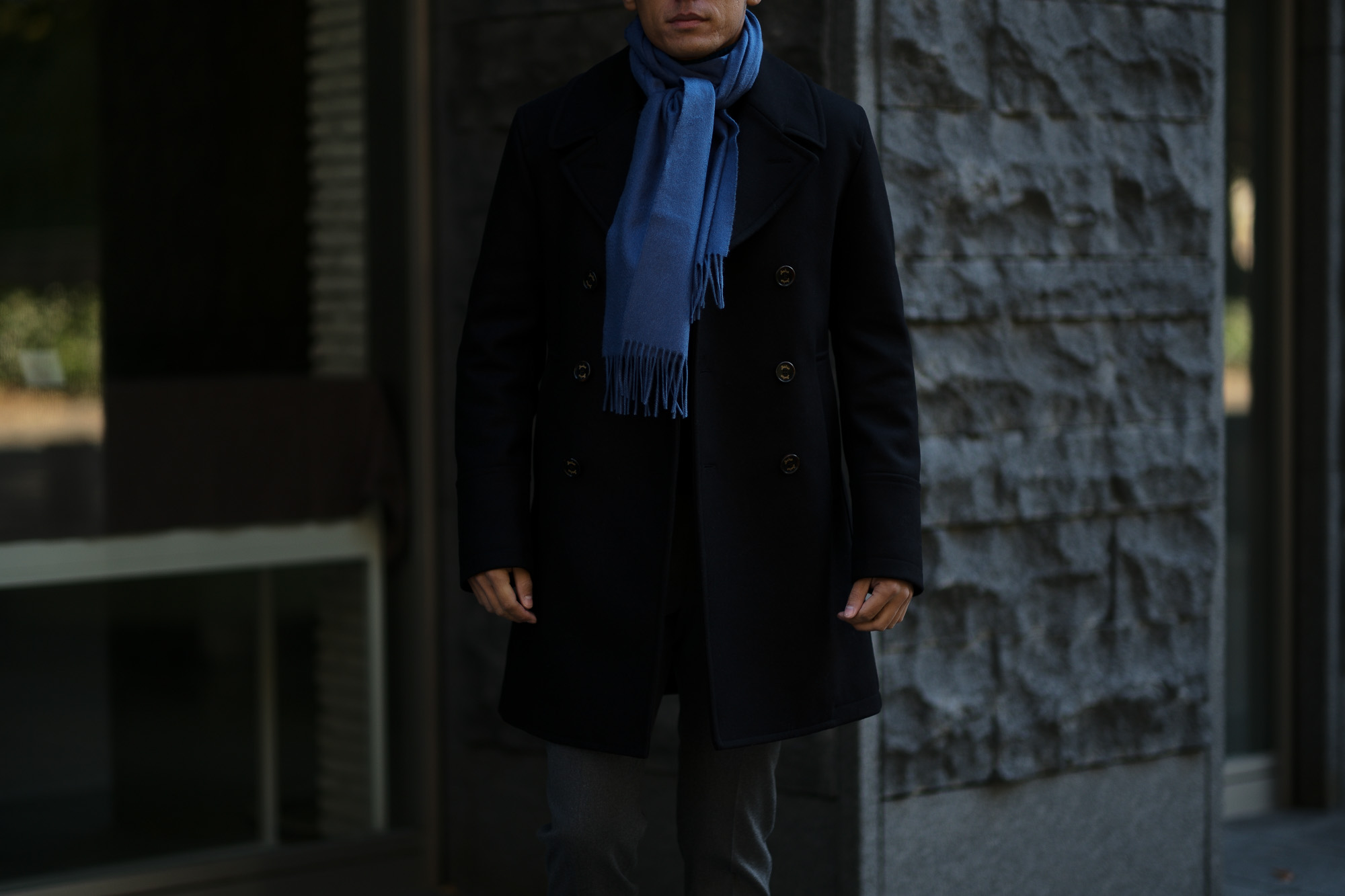 Johnstons (ジョンストンズ) WA16 MUFFLER SCARF Cashmere 100% カシミア マフラー Bright Blue (ブライトブルー・SD0419) Made in Scotland (スコットランド製) 2018 秋冬新作 愛知 名古屋 alto e diritto altoediritto アルトエデリット ストール ジョンストンズ