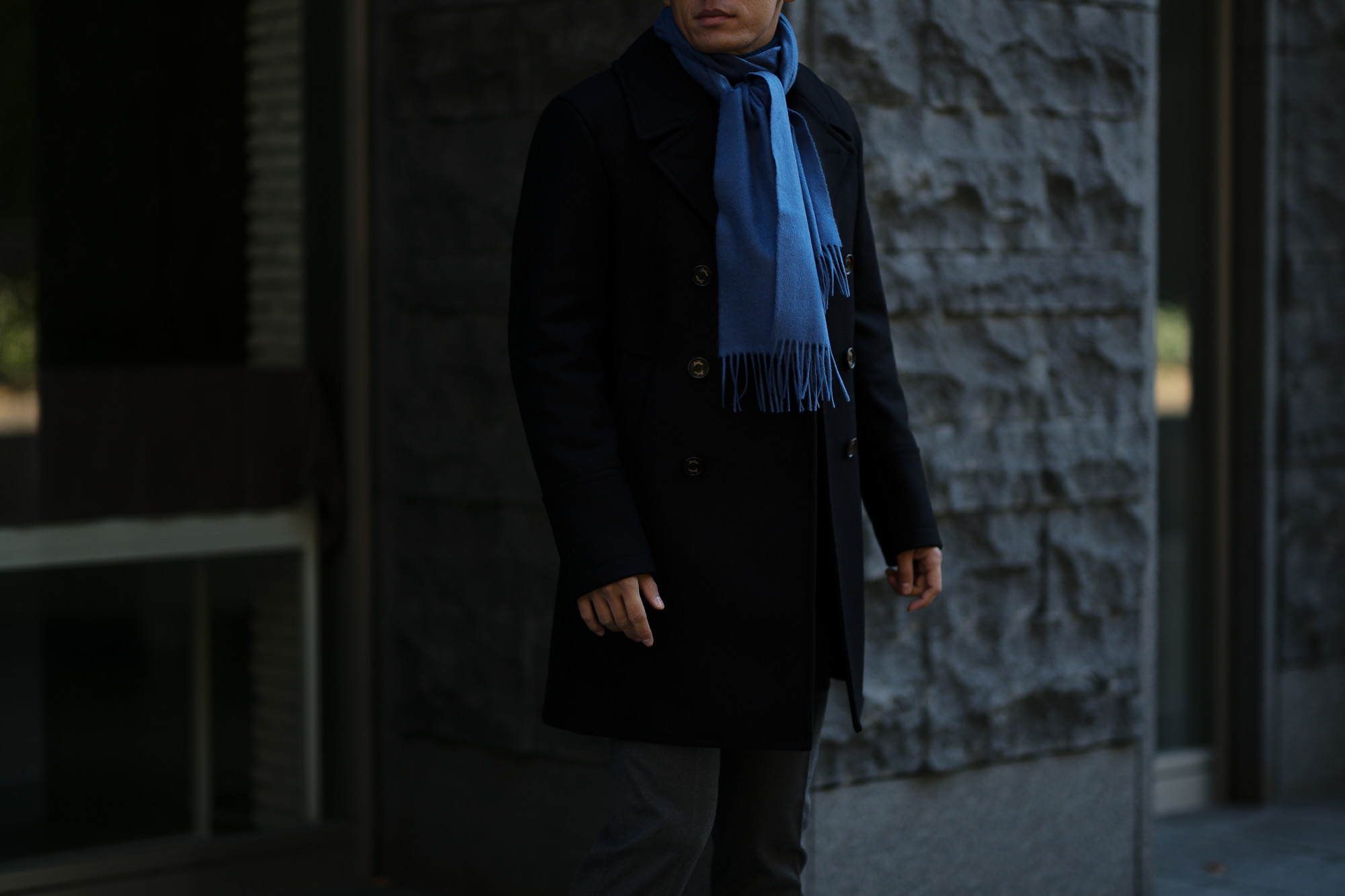 Johnstons (ジョンストンズ) WA16 MUFFLER SCARF Cashmere 100% カシミア マフラー Bright Blue (ブライトブルー・SD0419) Made in Scotland (スコットランド製) 2018 秋冬新作 愛知 名古屋 alto e diritto altoediritto アルトエデリット ストール ジョンストンズ